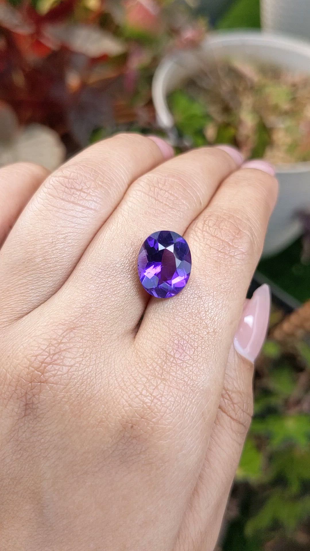 5.59 Ct. Purple Amethyst from Brazil Size Video