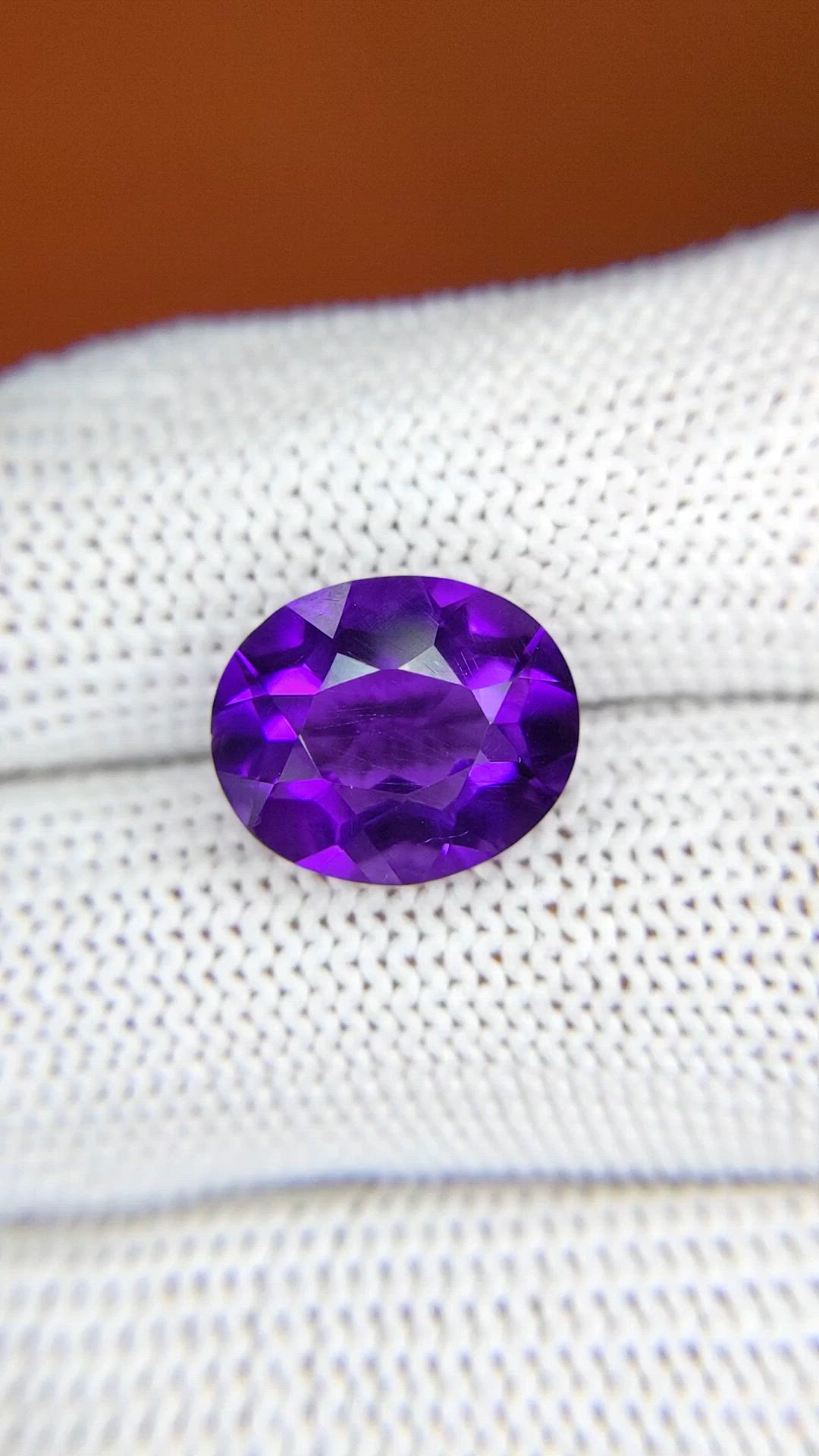 5.54 Ct. Purple Amethyst from Brazil Size Video