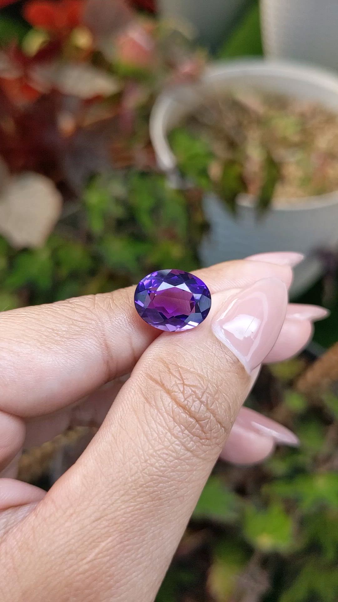 5.70 Ct. Purple Amethyst from Brazil Size Video