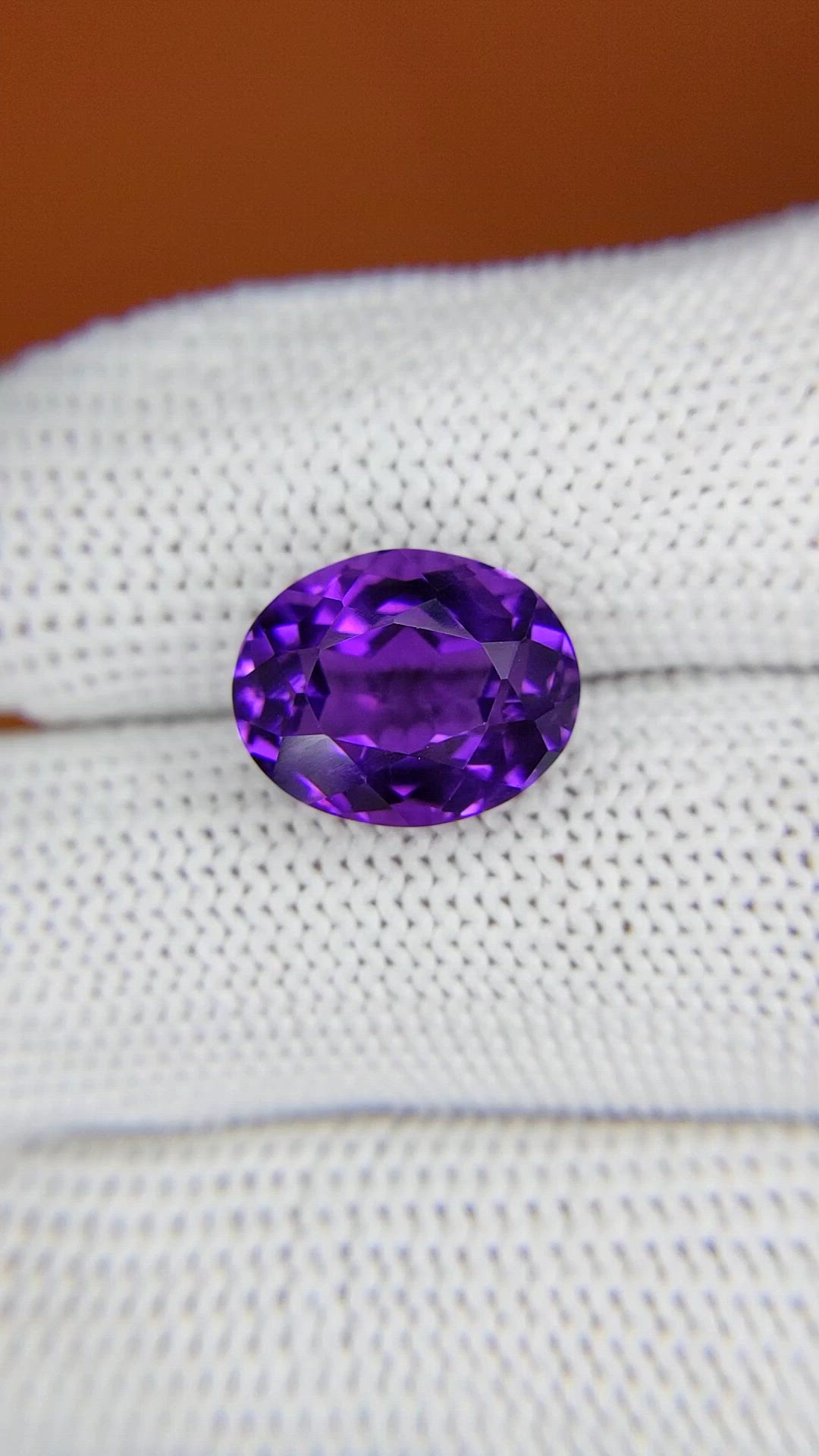 5.70 Ct. Purple Amethyst from Brazil Size Video