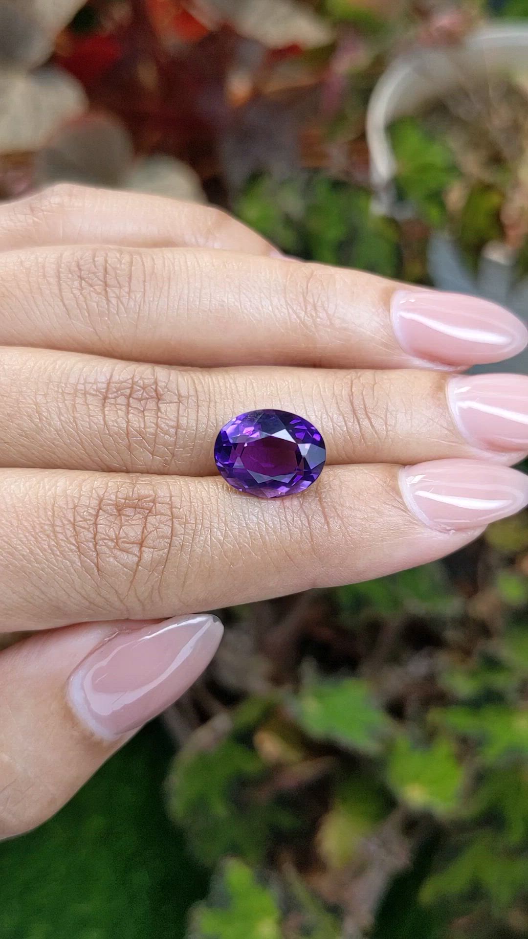 5.70 Ct. Purple Amethyst from Brazil Size Video