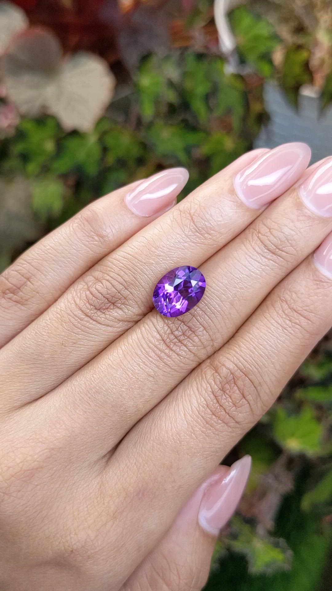 3.68 Ct. Purple Amethyst from Brazil Size Video
