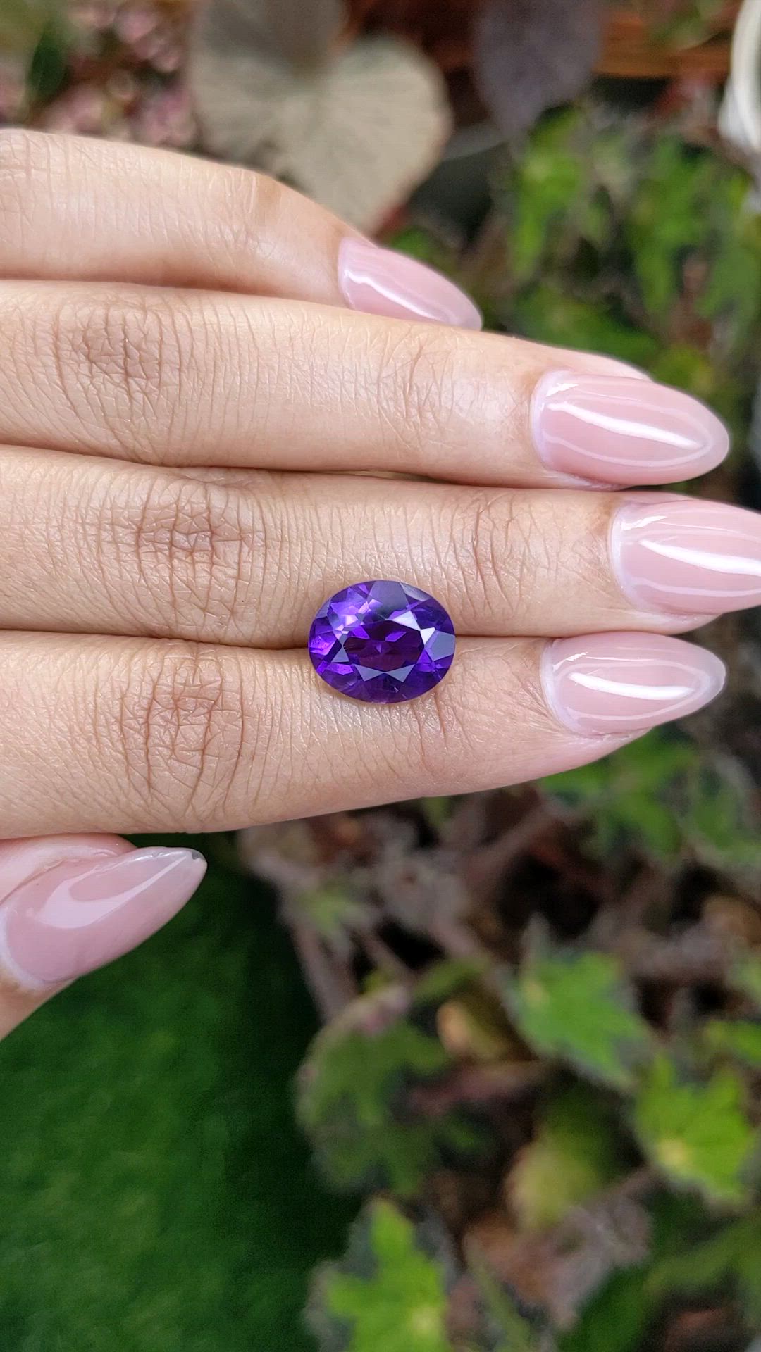 4.75 Ct. Purple Amethyst from Brazil Size Video