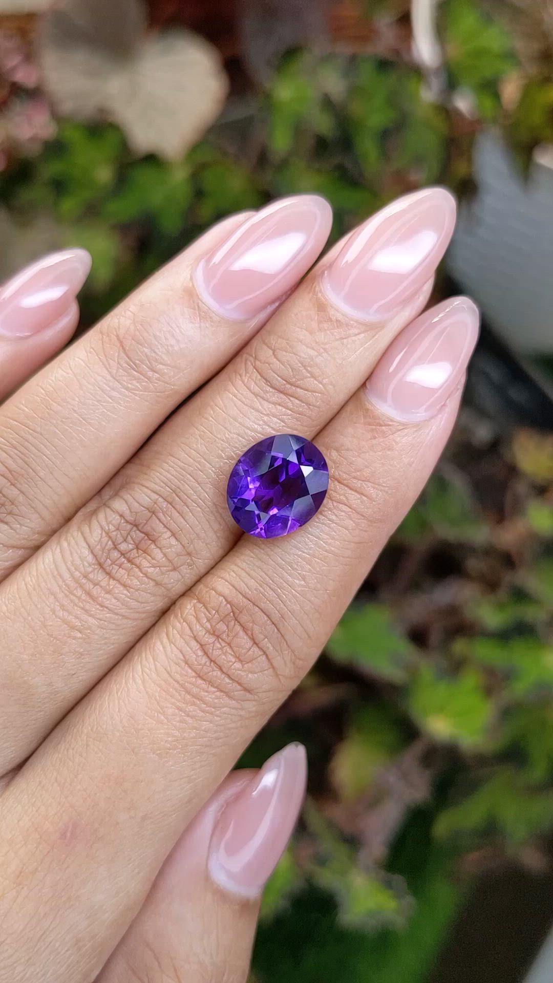 4.75 Ct. Purple Amethyst from Brazil Size Video
