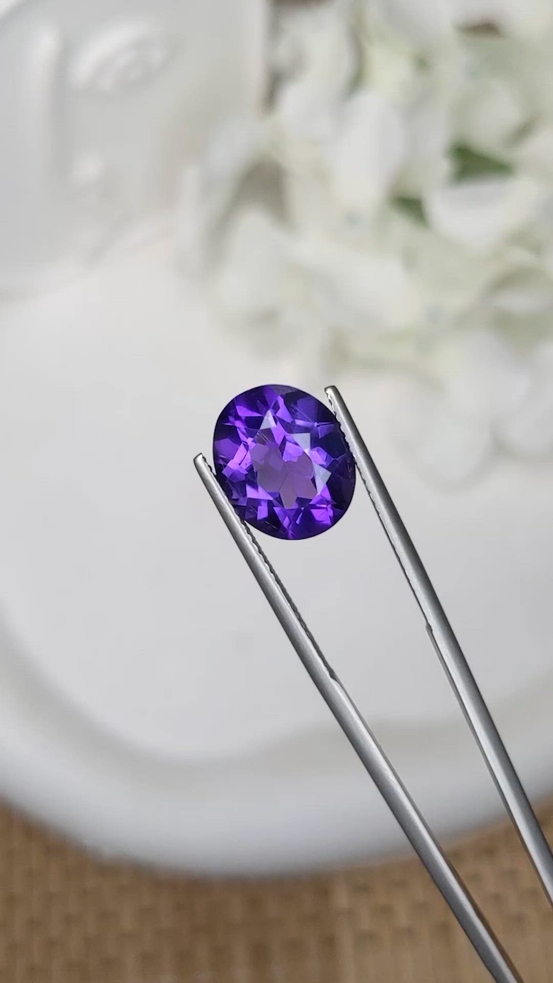 4.75 Ct. Purple Amethyst from Brazil Size Video