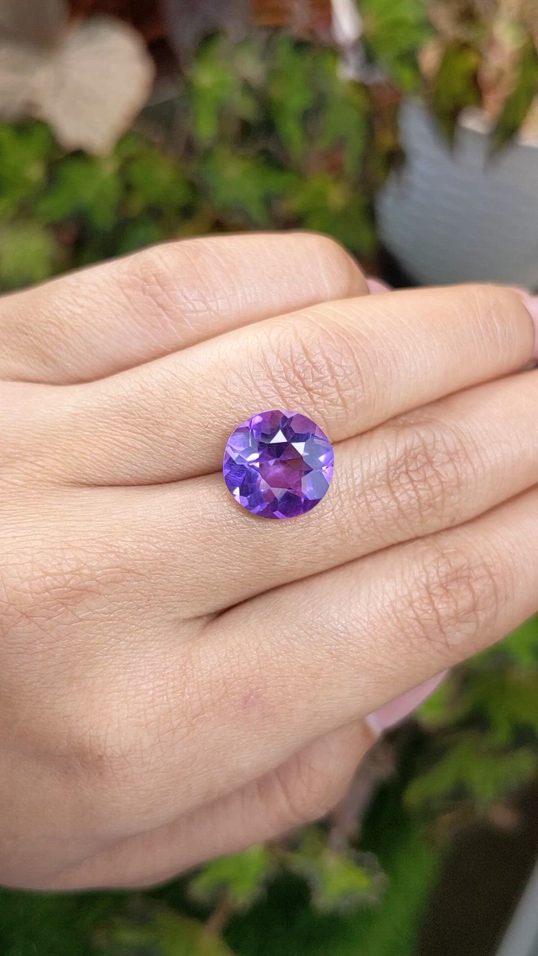 5.39 Ct. Purple Amethyst from Brazil Size Video