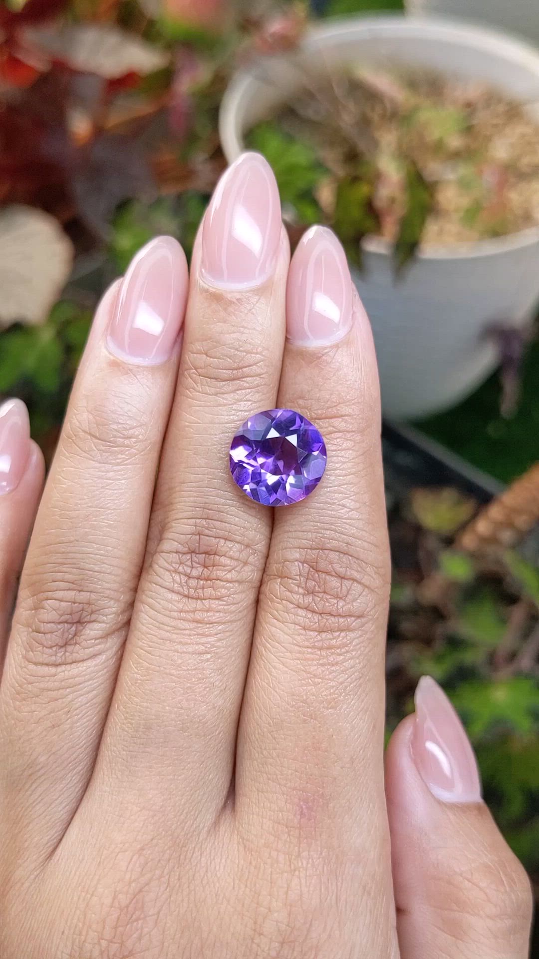 5.39 Ct. Purple Amethyst from Brazil Size Video