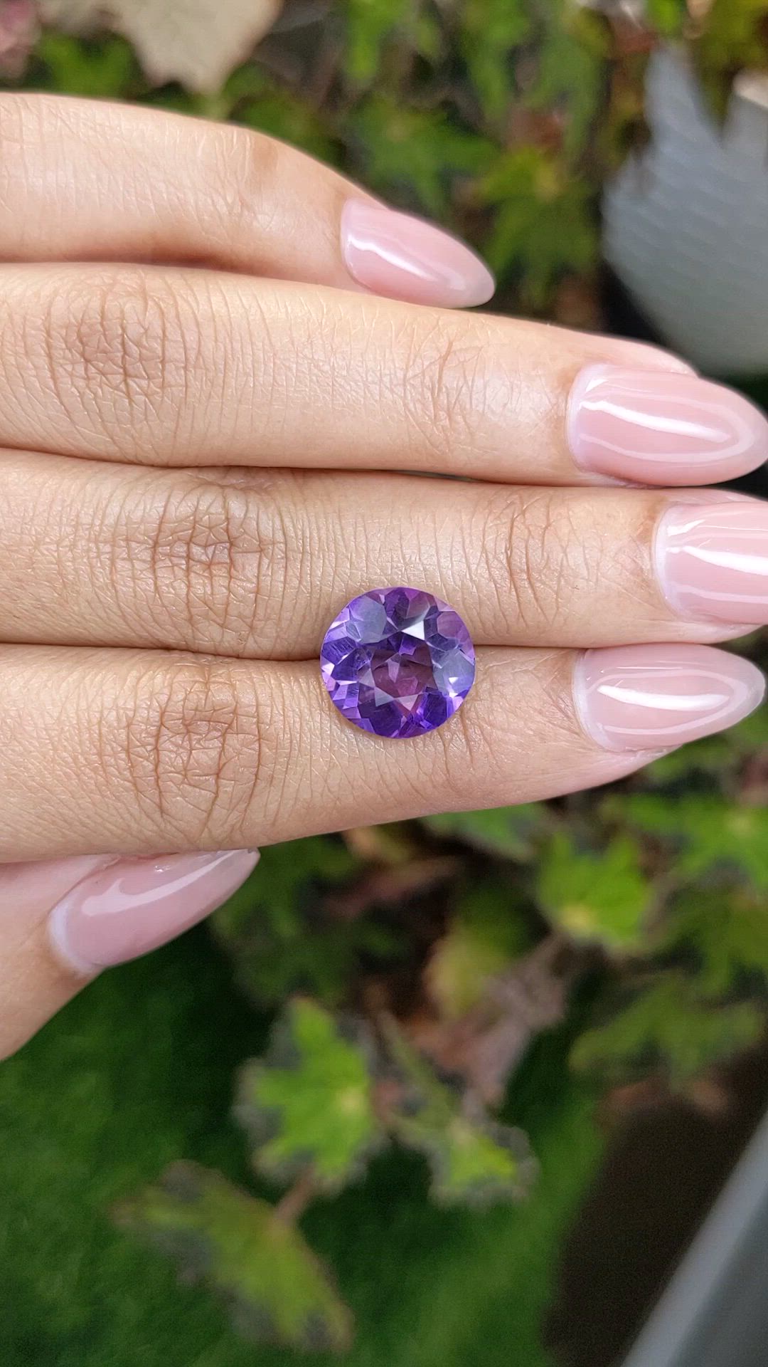 5.39 Ct. Purple Amethyst from Brazil Size Video