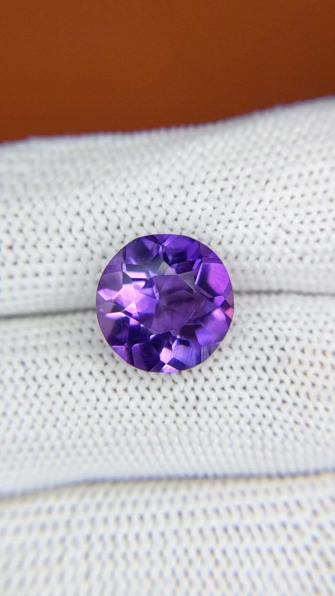 5.39 Ct. Purple Amethyst from Brazil Size Video