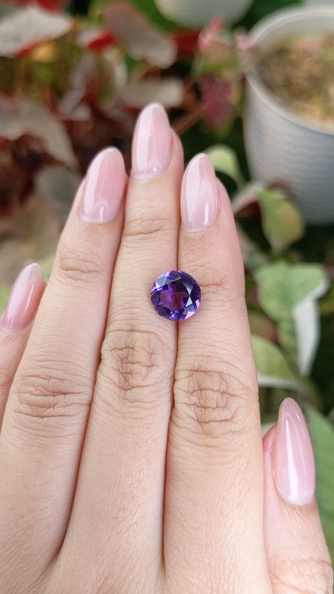 3.03 Ct. Purple Amethyst from Brazil Size Video