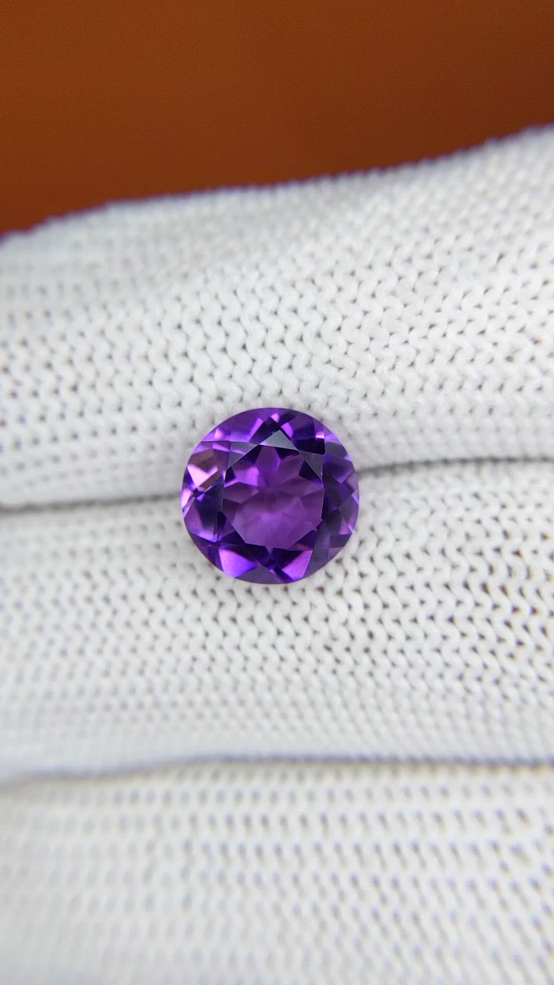 3.03 Ct. Purple Amethyst from Brazil Size Video