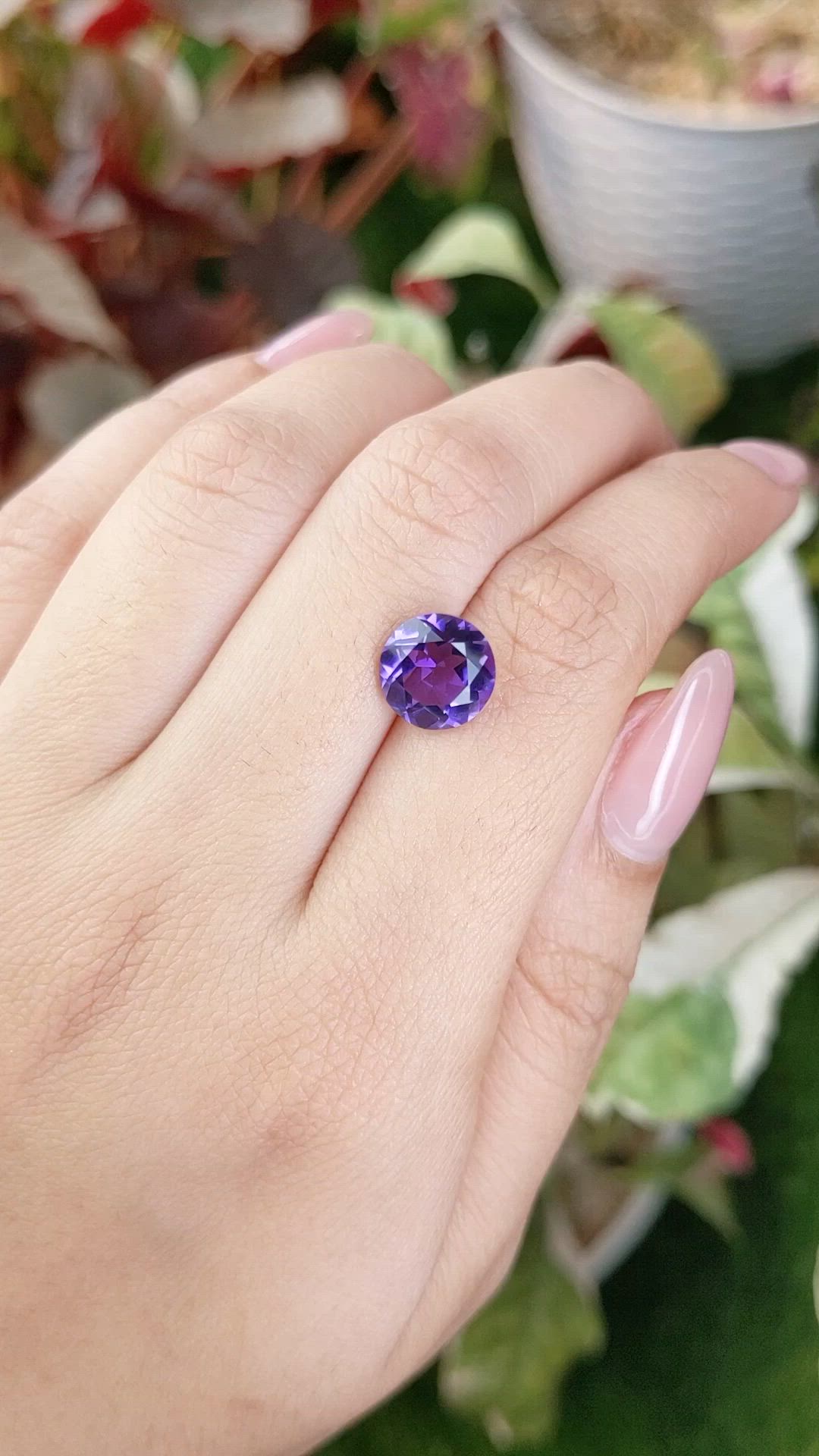3.03 Ct. Purple Amethyst from Brazil Size Video