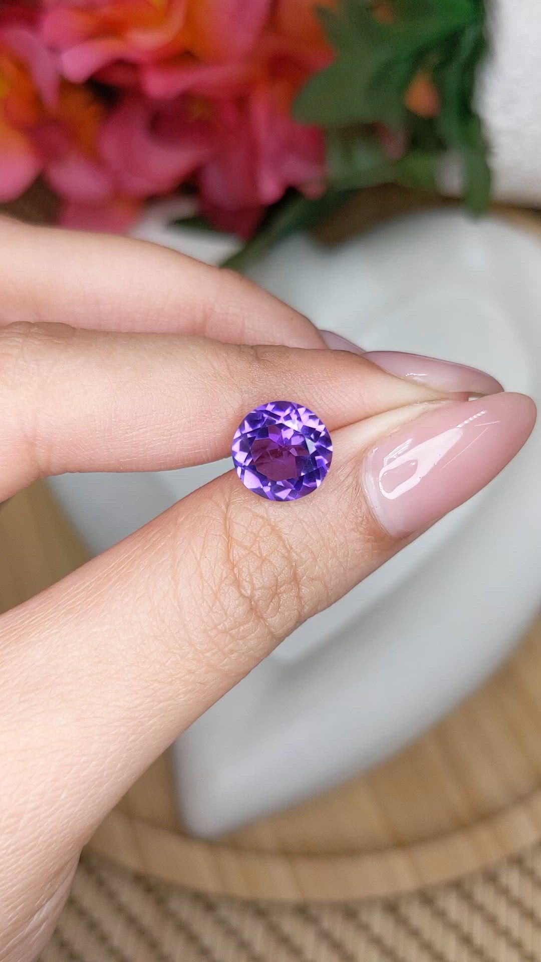 3.03 Ct. Purple Amethyst from Brazil Size Video