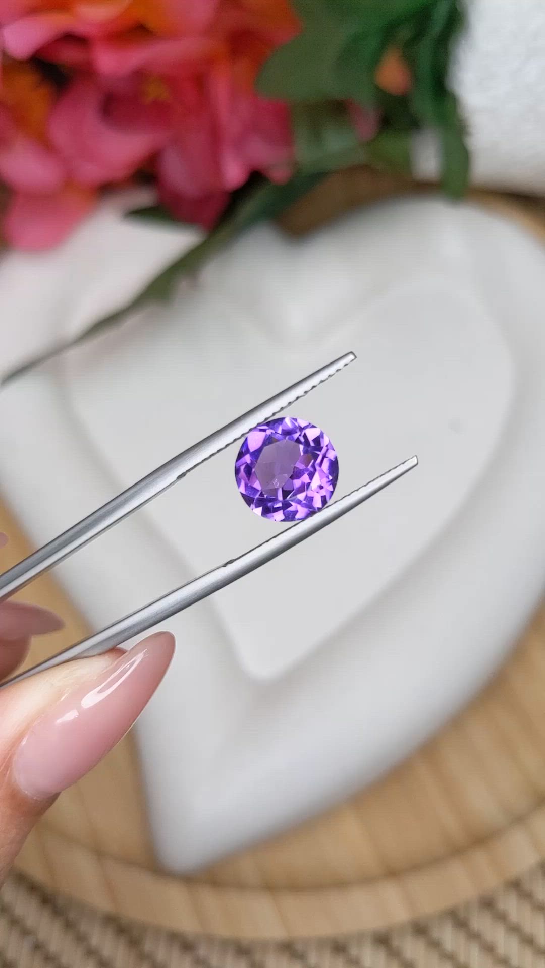 3.03 Ct. Purple Amethyst from Brazil Size Video