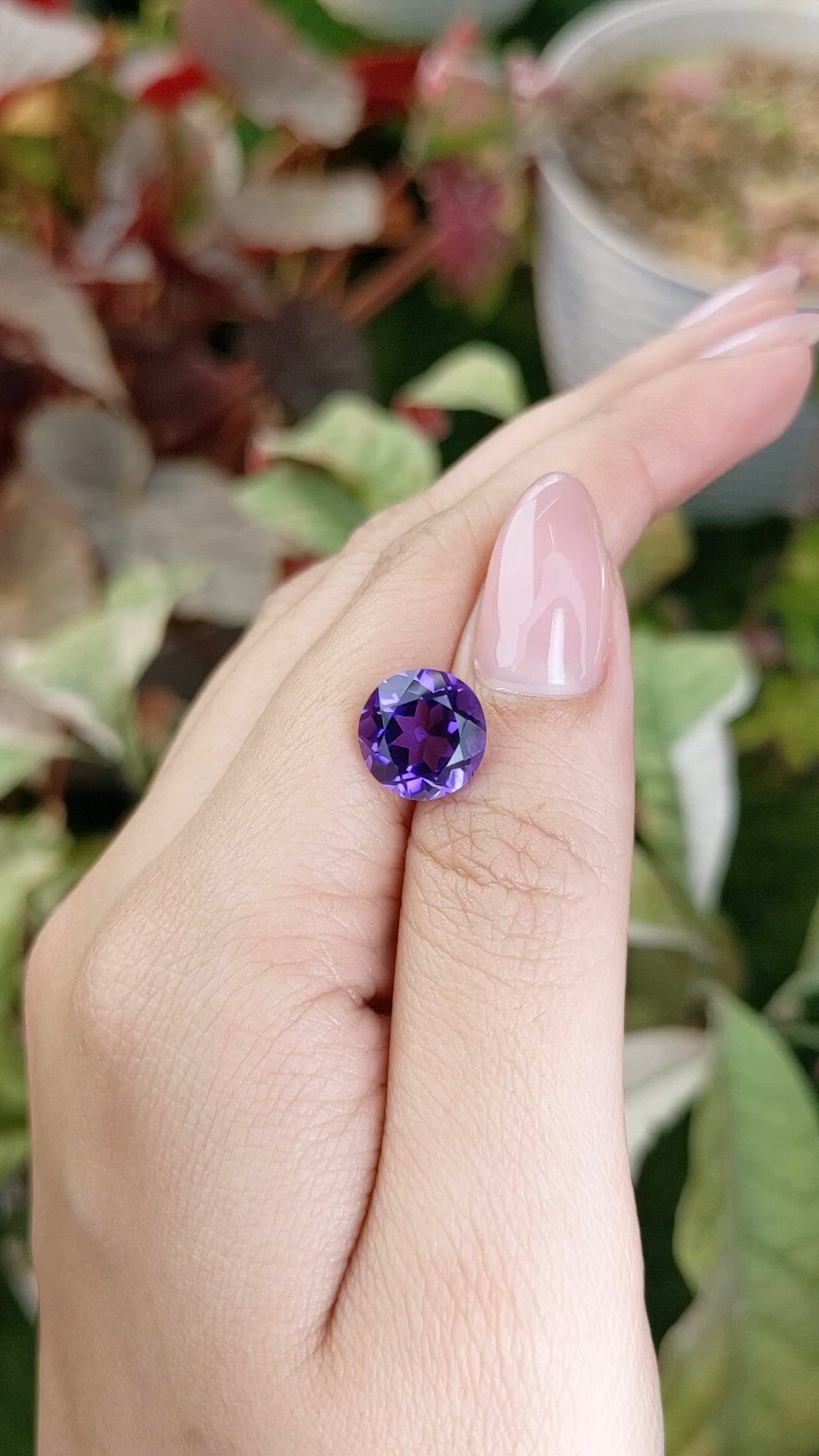 3.89 Ct. Purple Amethyst from Brazil Size Video