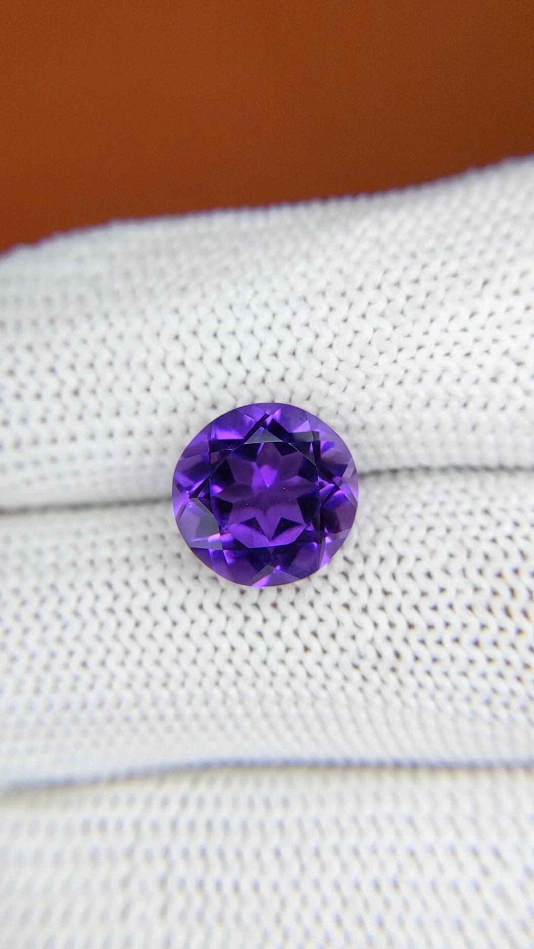 3.89 Ct. Purple Amethyst from Brazil Size Video