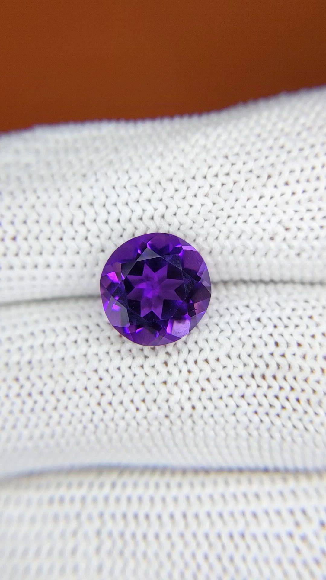 3.47 Ct. Purple Amethyst from Brazil Size Video