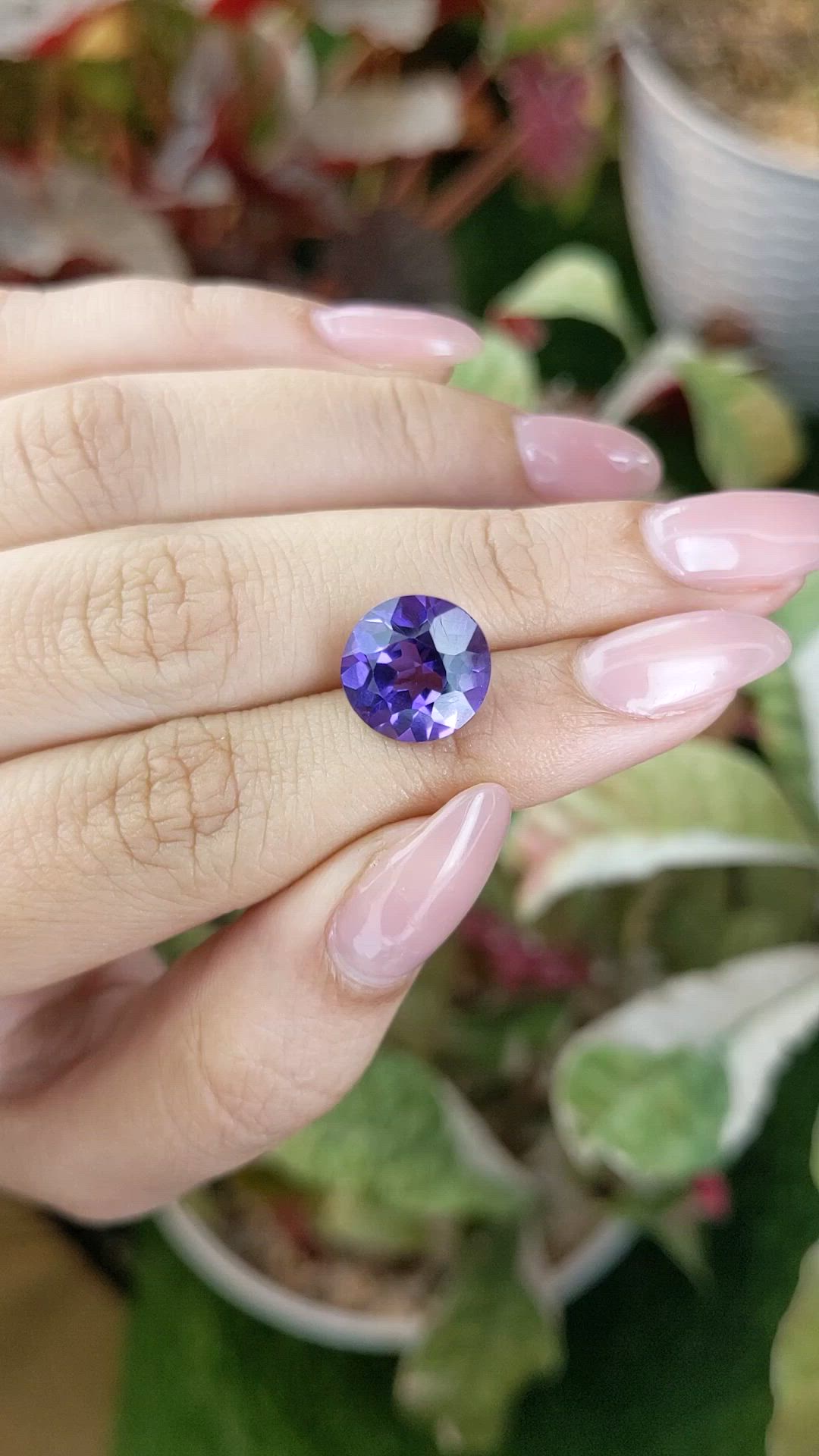 4.92 Ct. Purple Amethyst from Brazil Size Video