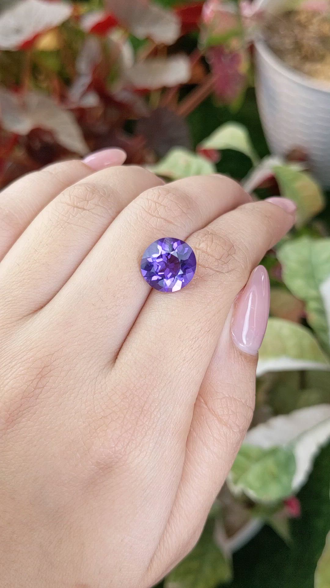 4.92 Ct. Purple Amethyst from Brazil Size Video