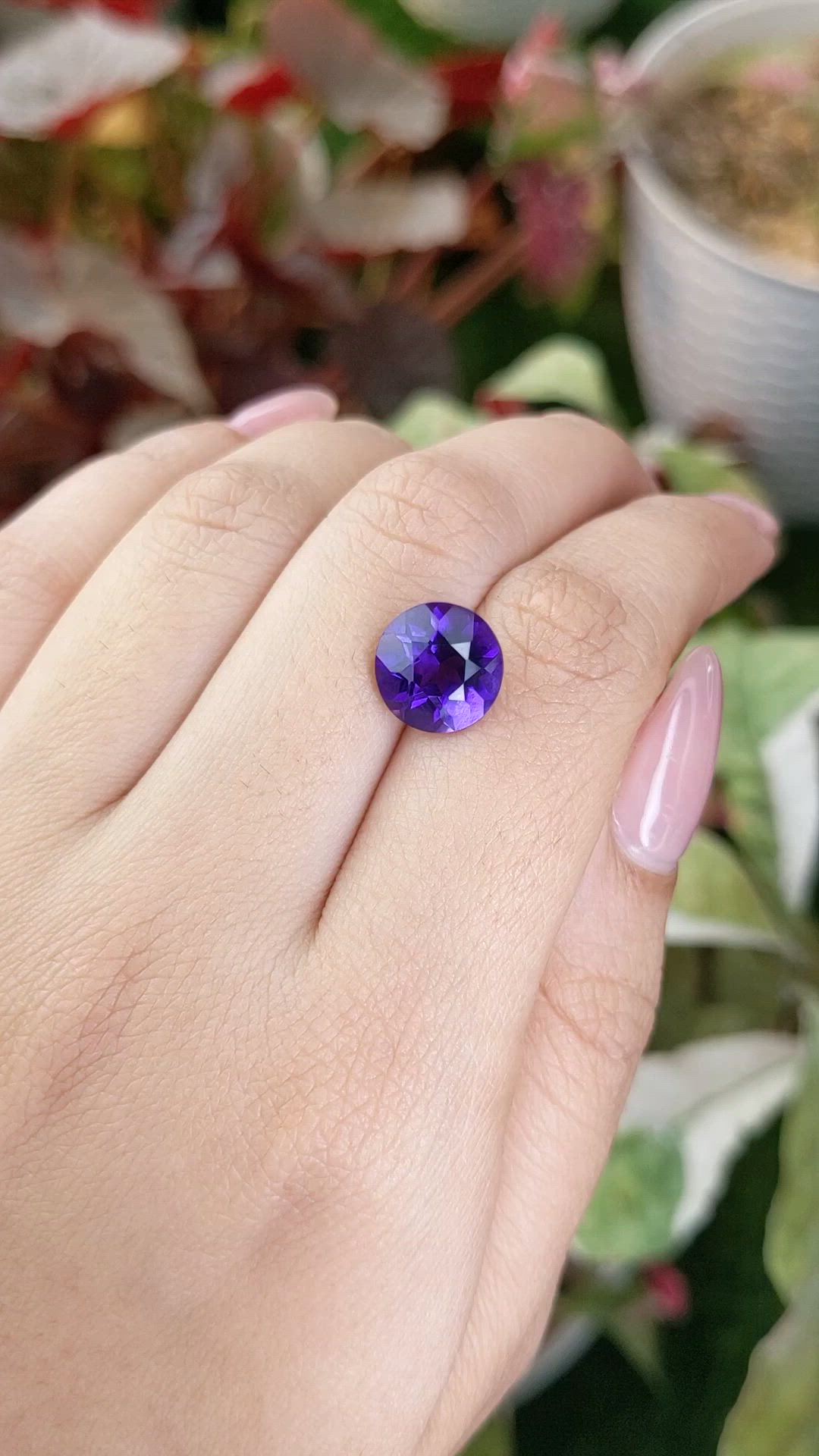 3.75 Ct. Purple Amethyst from Brazil Size Video