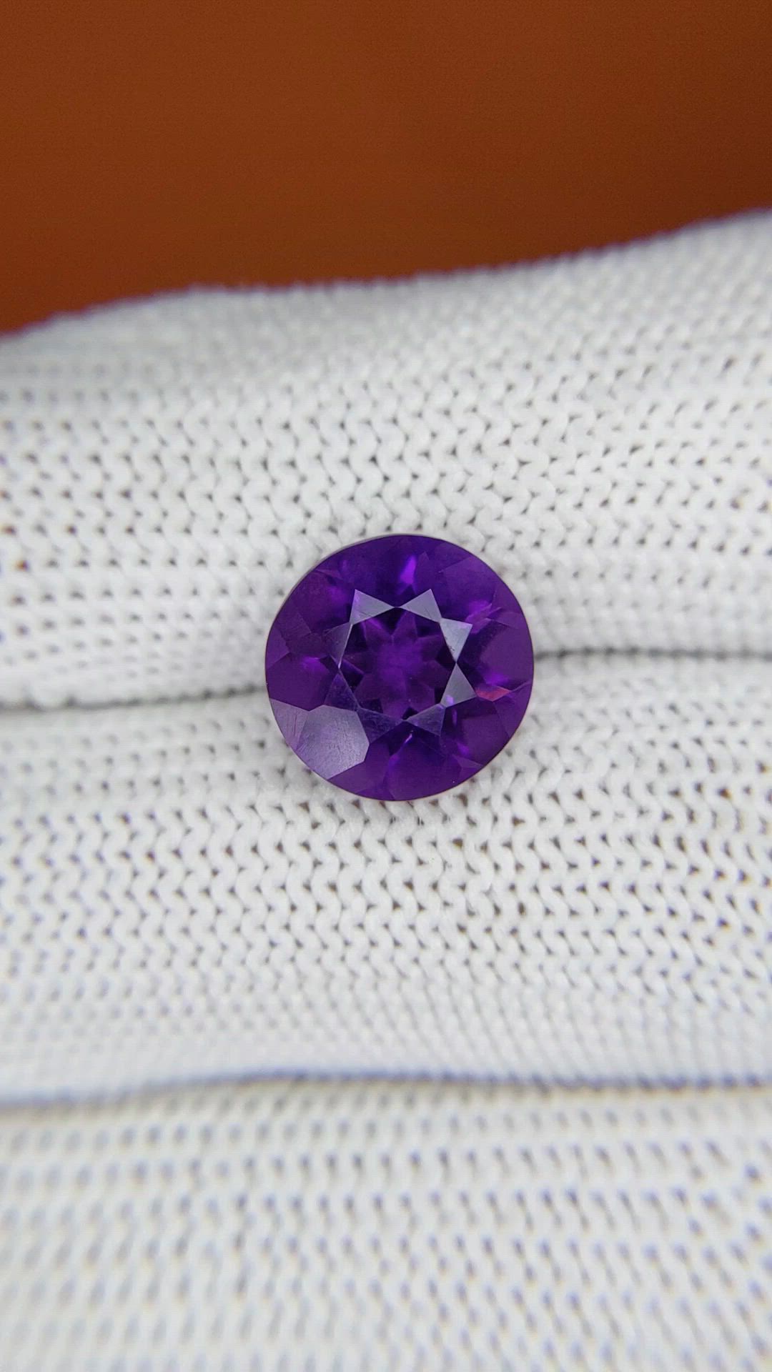 3.75 Ct. Purple Amethyst from Brazil Size Video