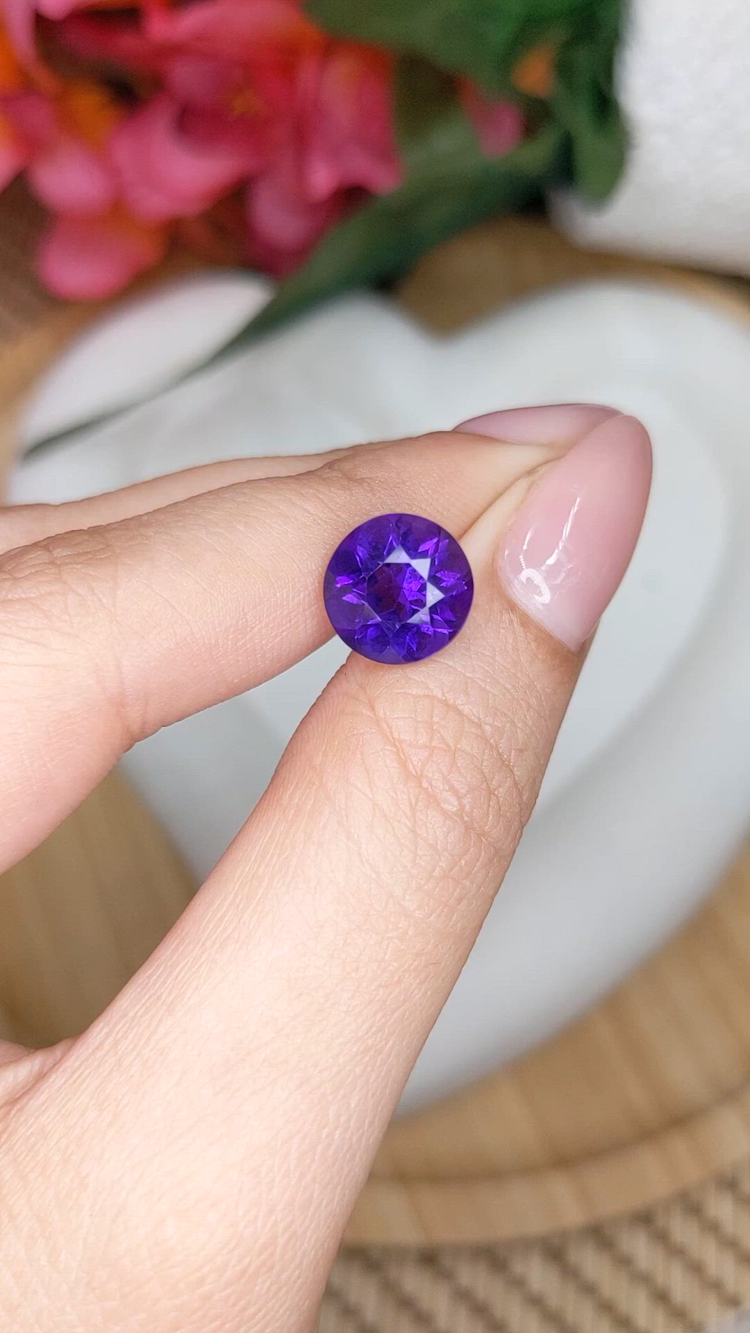 3.75 Ct. Purple Amethyst from Brazil Size Video