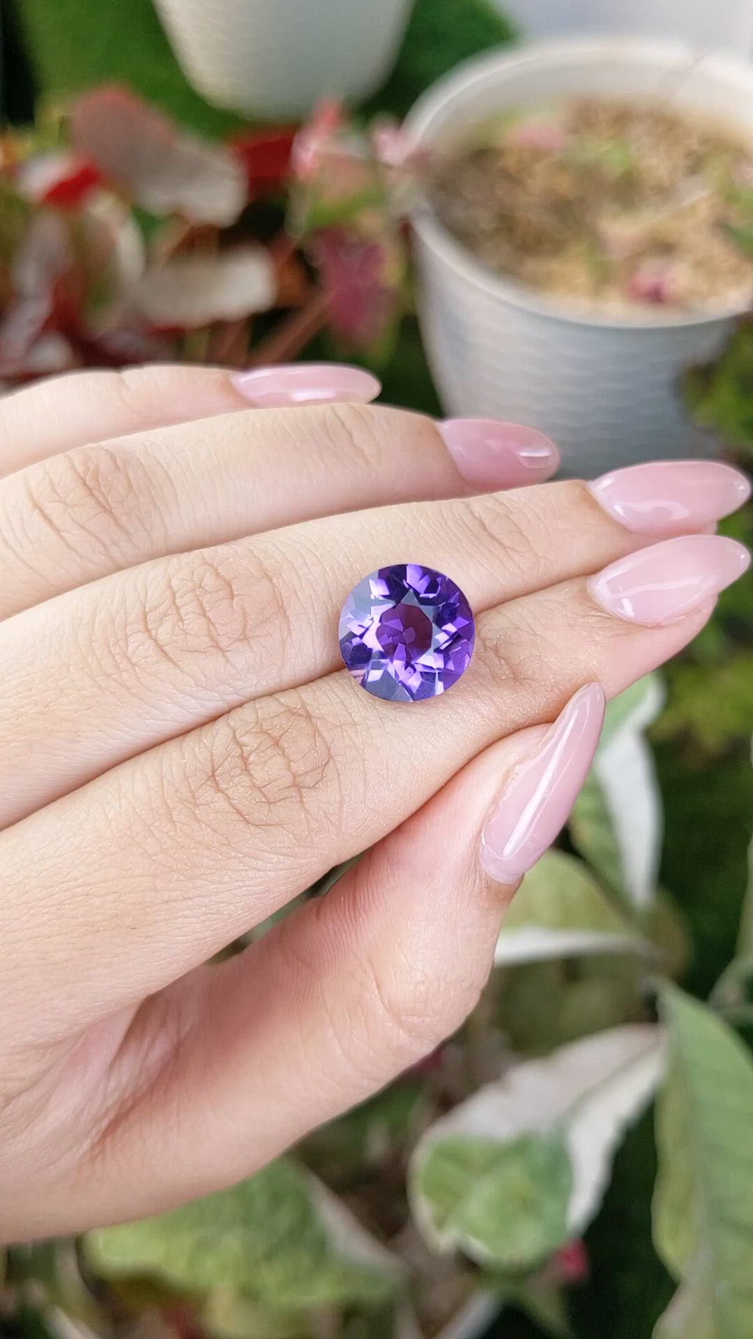 5.97 Ct. Purple Amethyst from Brazil Size Video
