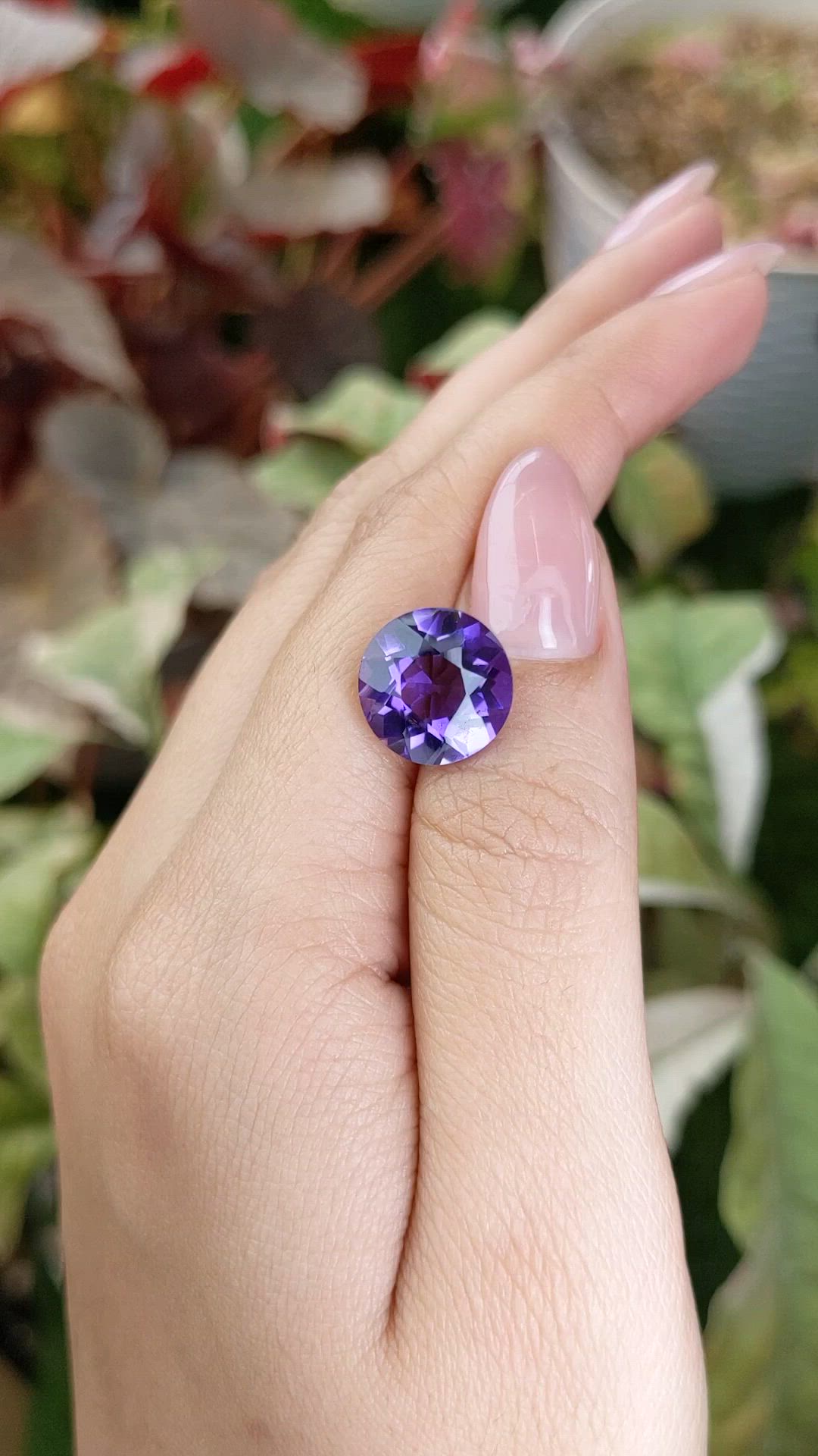 5.97 Ct. Purple Amethyst from Brazil Size Video
