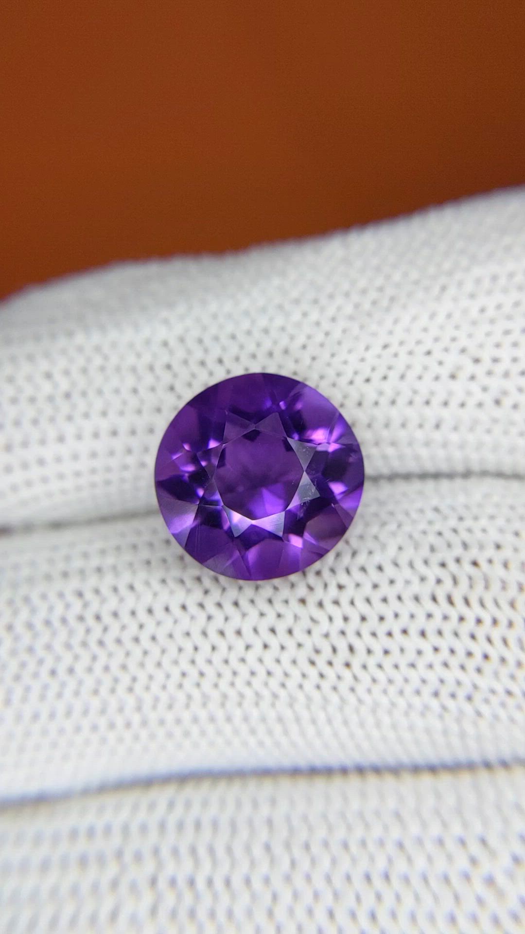 5.97 Ct. Purple Amethyst from Brazil Size Video