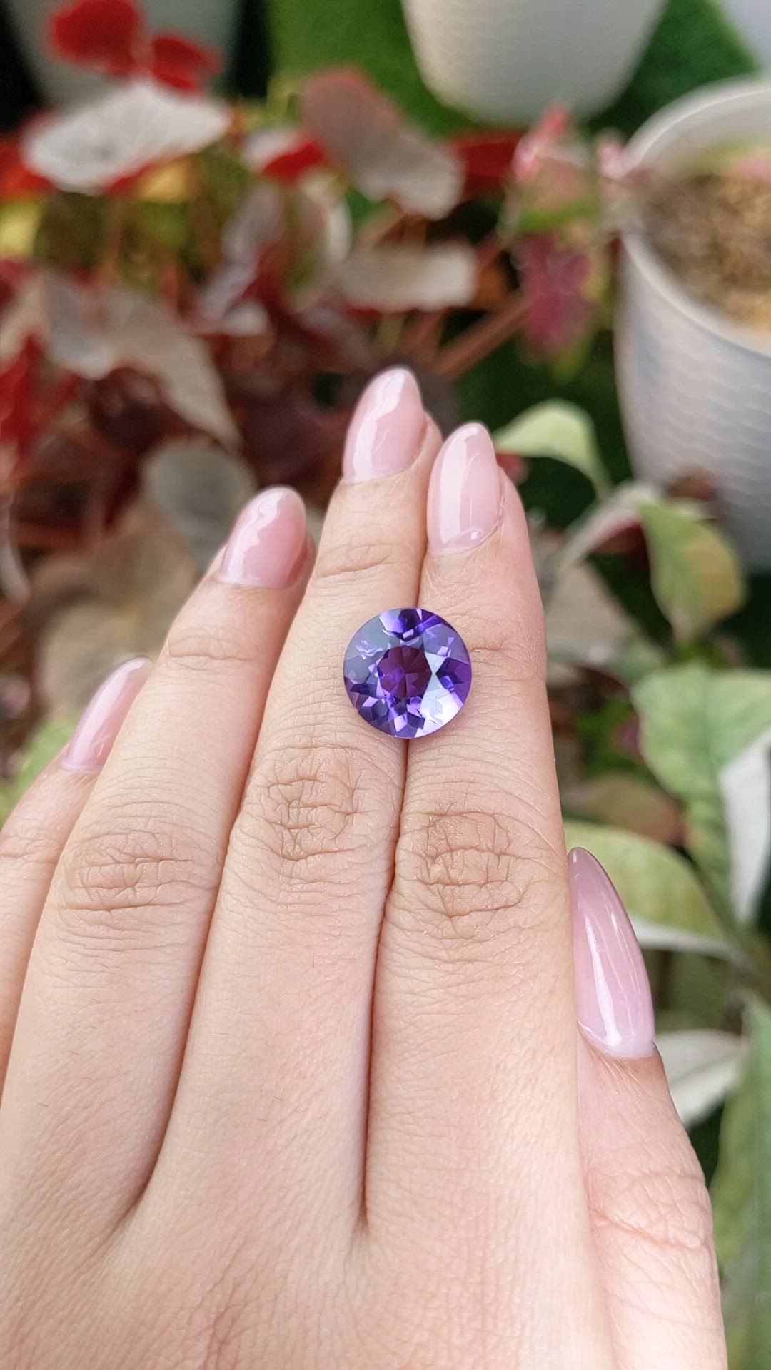 5.97 Ct. Purple Amethyst from Brazil Size Video