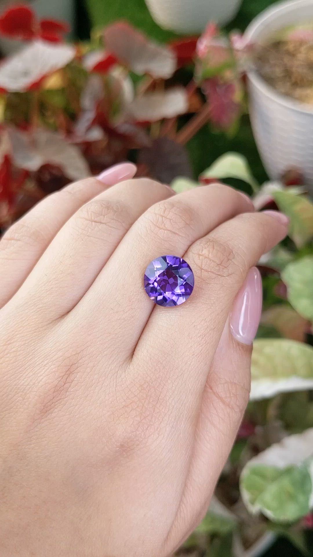 5.97 Ct. Purple Amethyst from Brazil Size Video