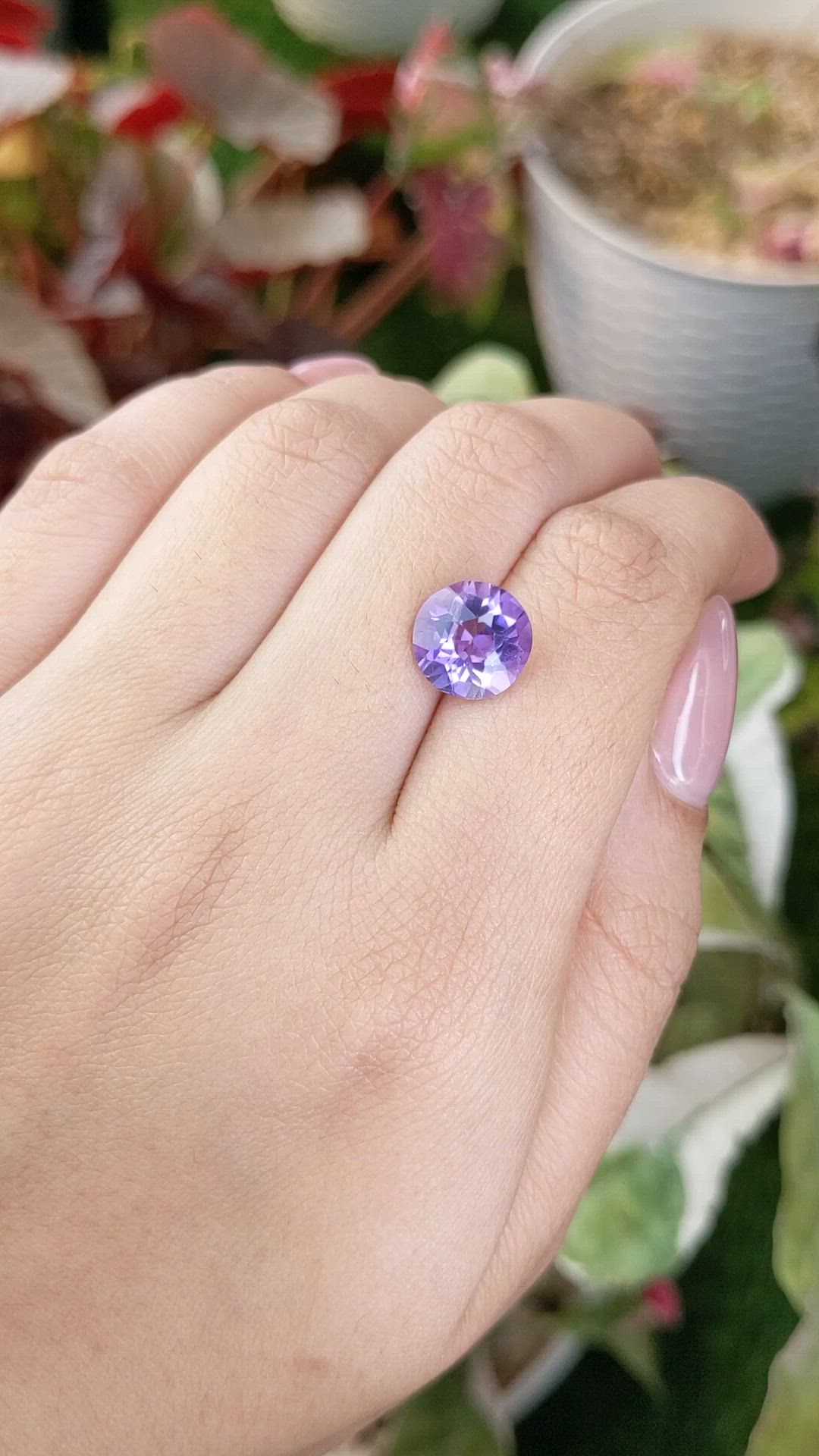 3.25 Ct. Purple Amethyst from Brazil Size Video