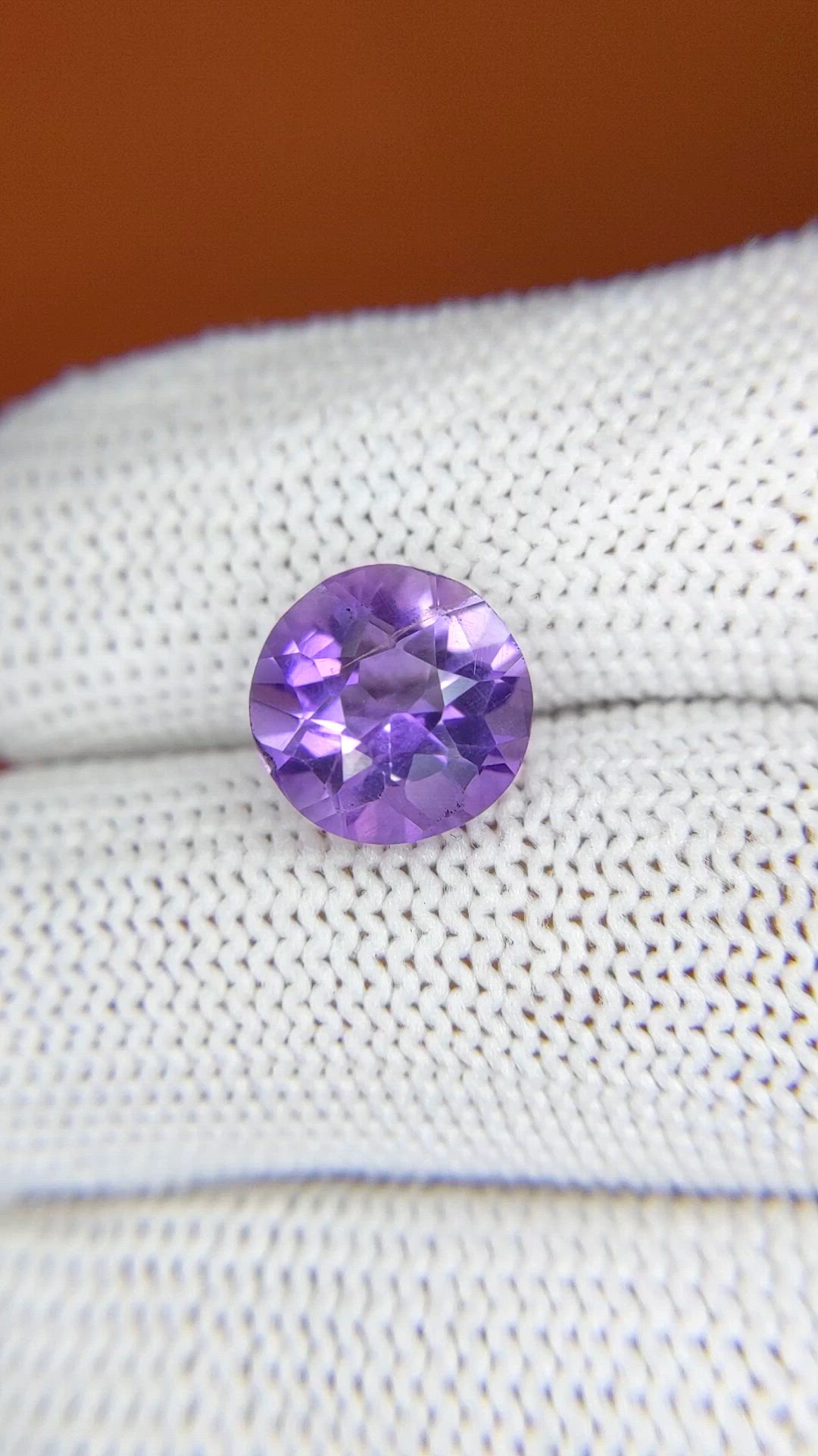 3.25 Ct. Purple Amethyst from Brazil Size Video