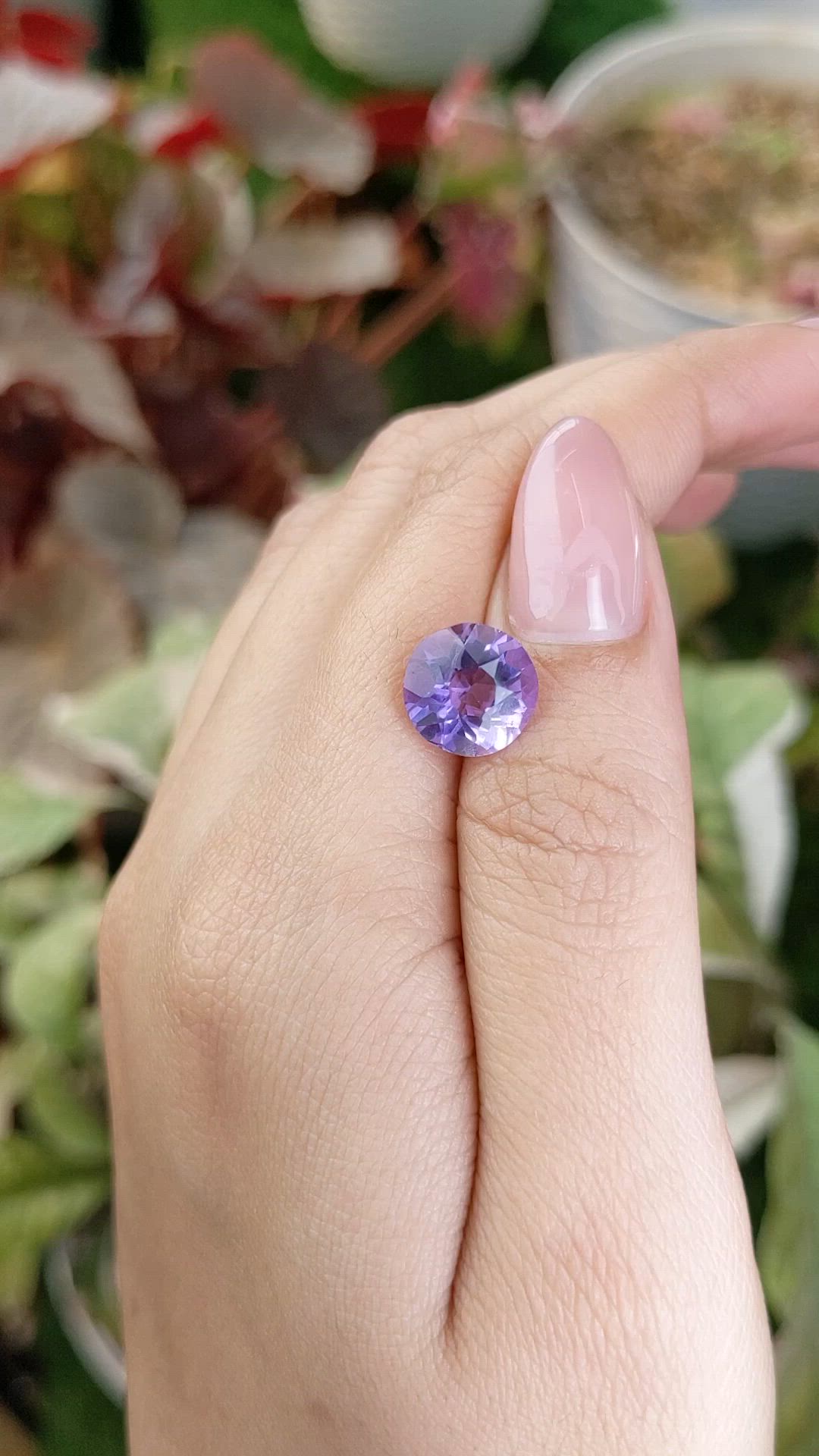 3.25 Ct. Purple Amethyst from Brazil Size Video