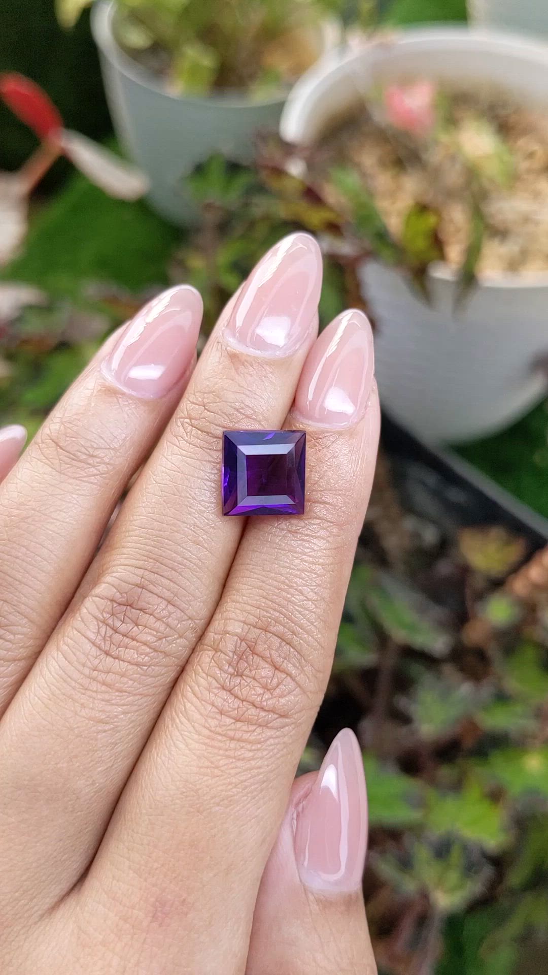 4.66 Ct. Purple Amethyst from Brazil Size Video
