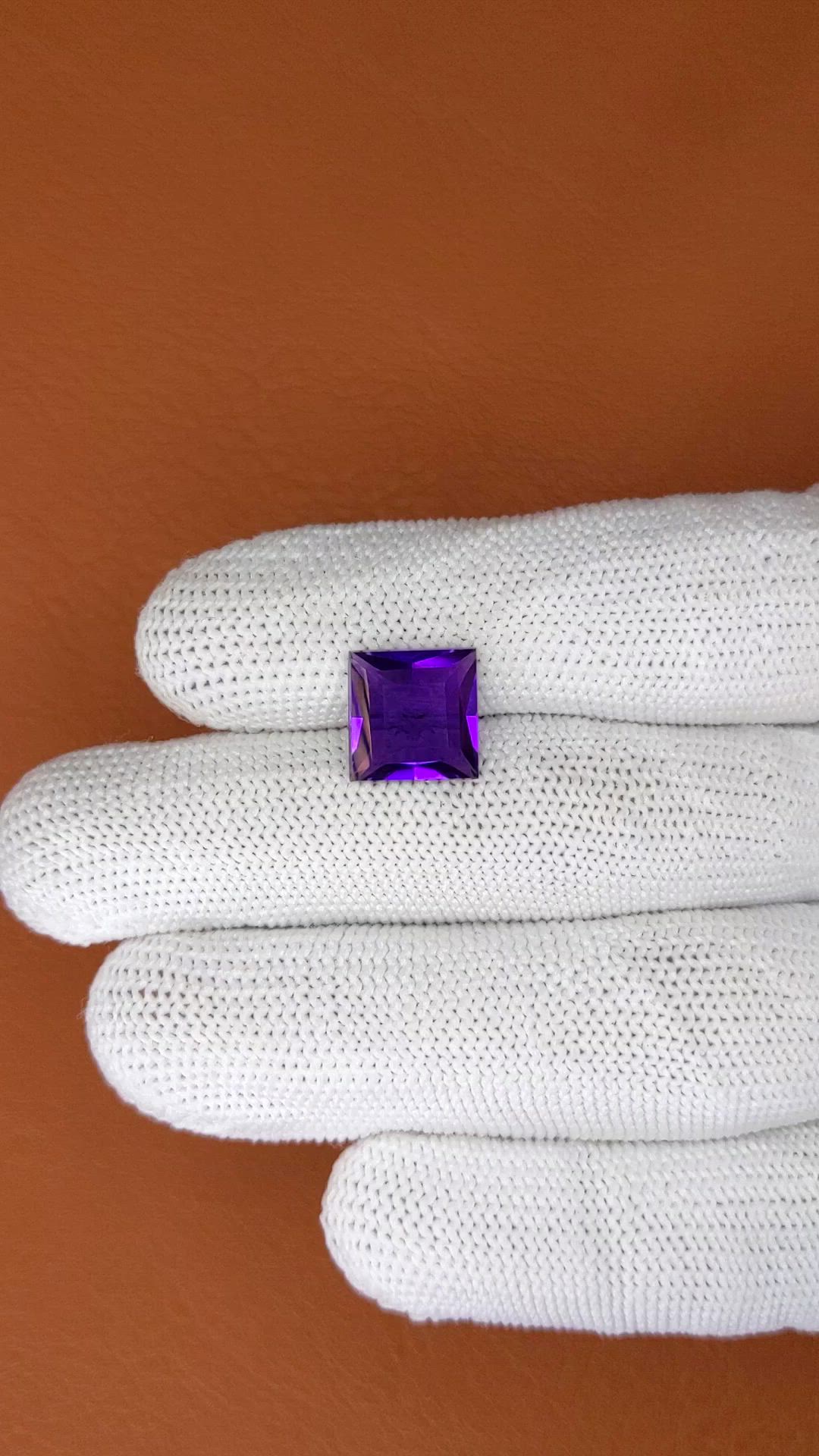 4.66 Ct. Purple Amethyst from Brazil Size Video