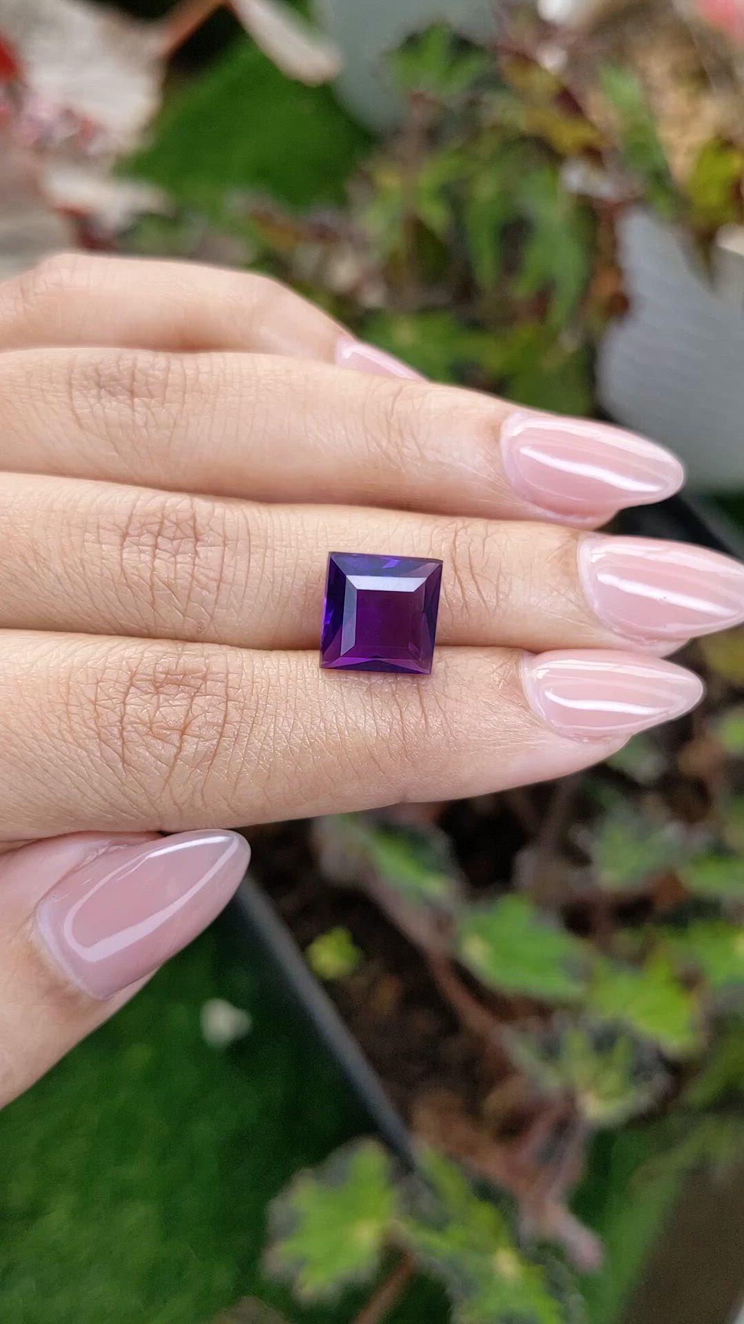 4.66 Ct. Purple Amethyst from Brazil Size Video