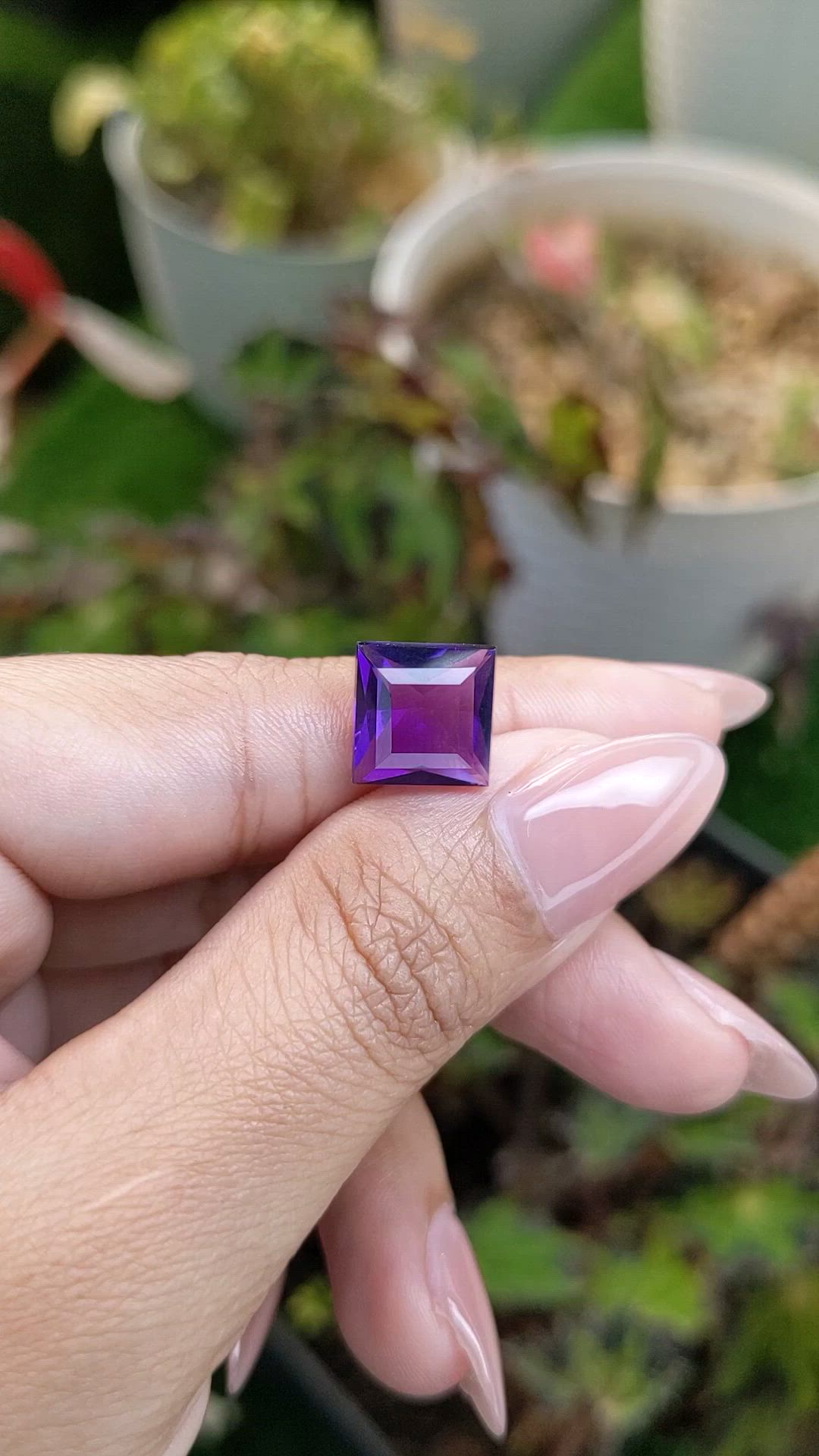 4.66 Ct. Purple Amethyst from Brazil Size Video