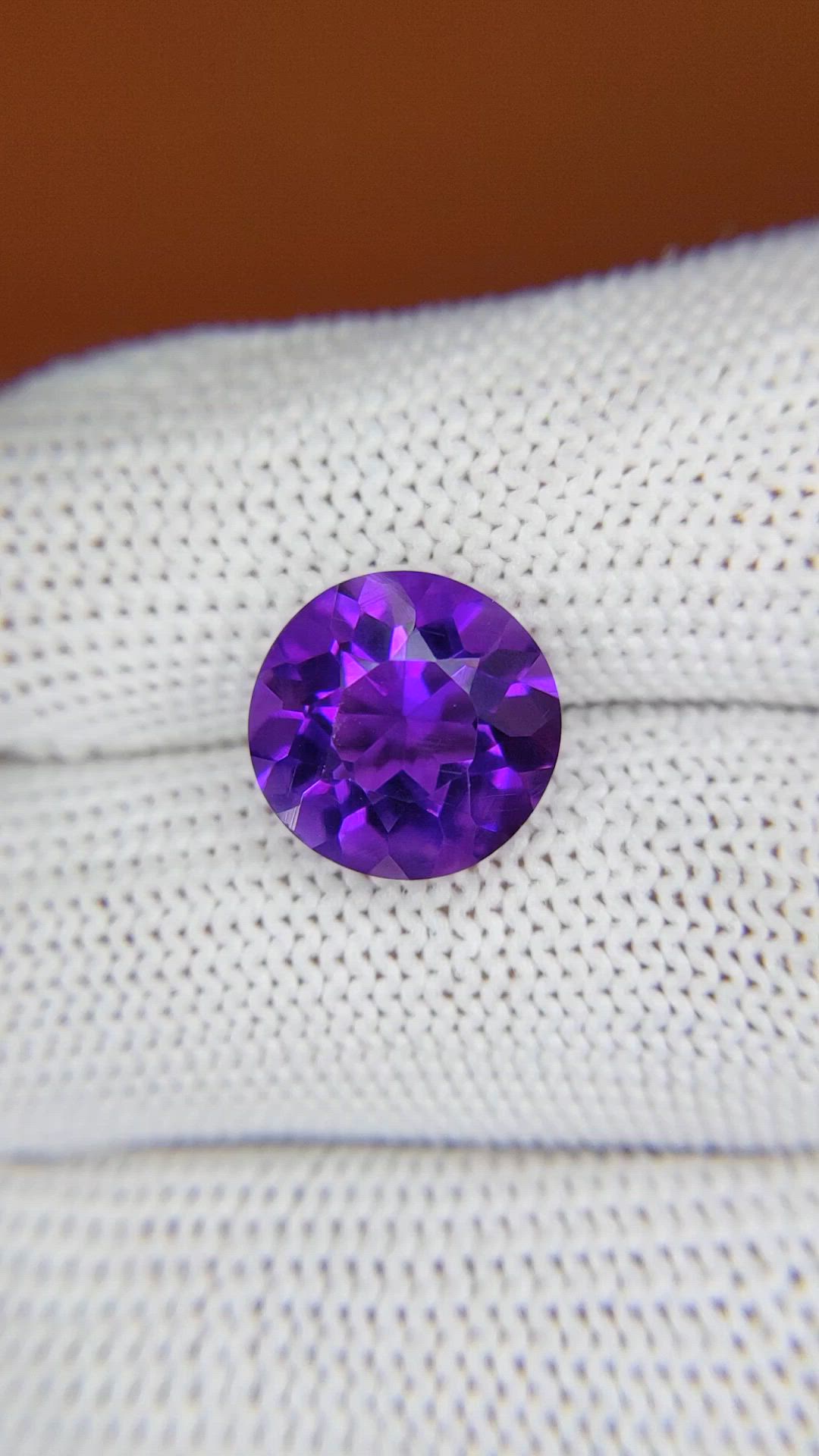 5.08 Ct. Purple Amethyst from Brazil Size Video