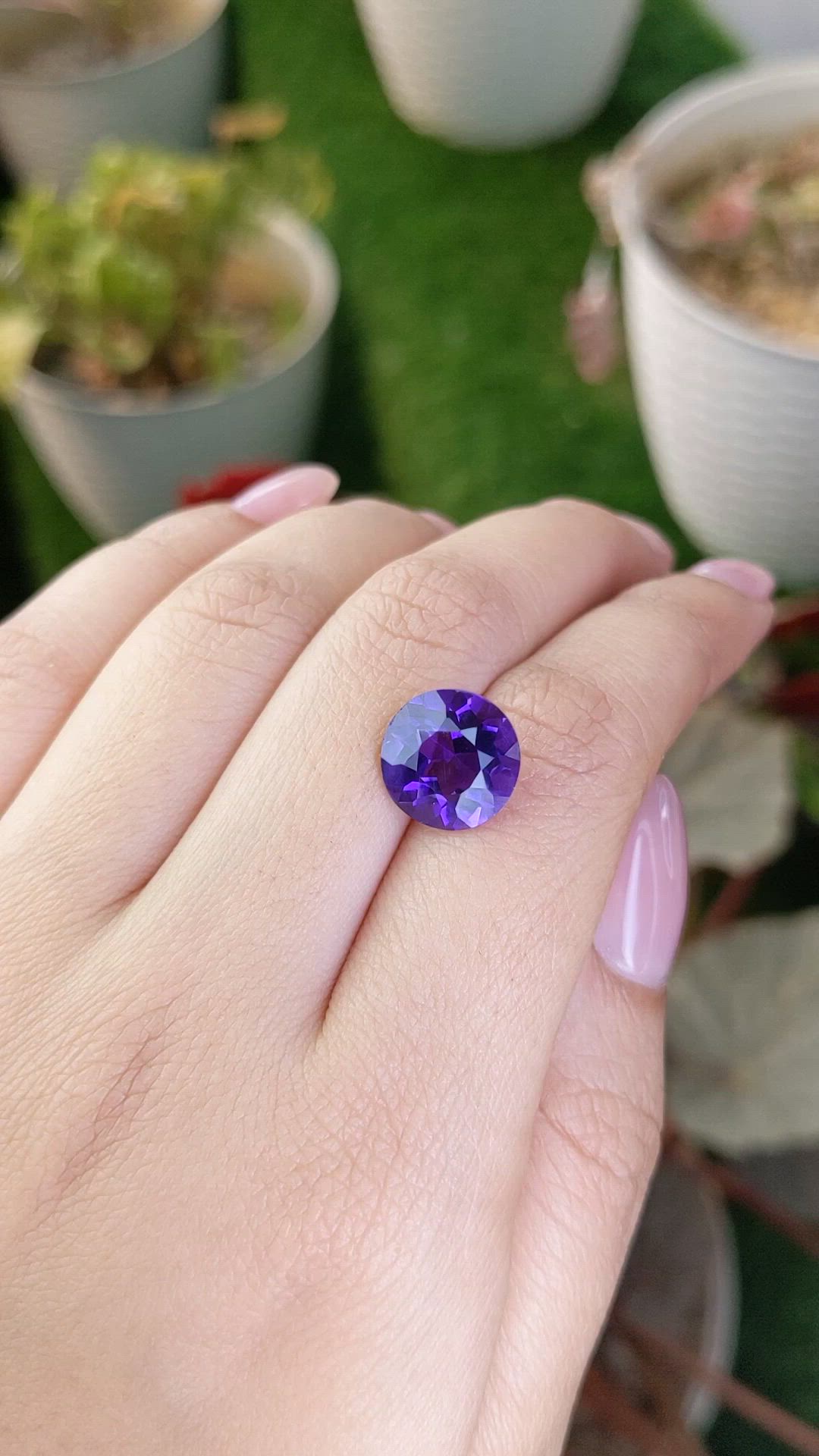 5.08 Ct. Purple Amethyst from Brazil Size Video