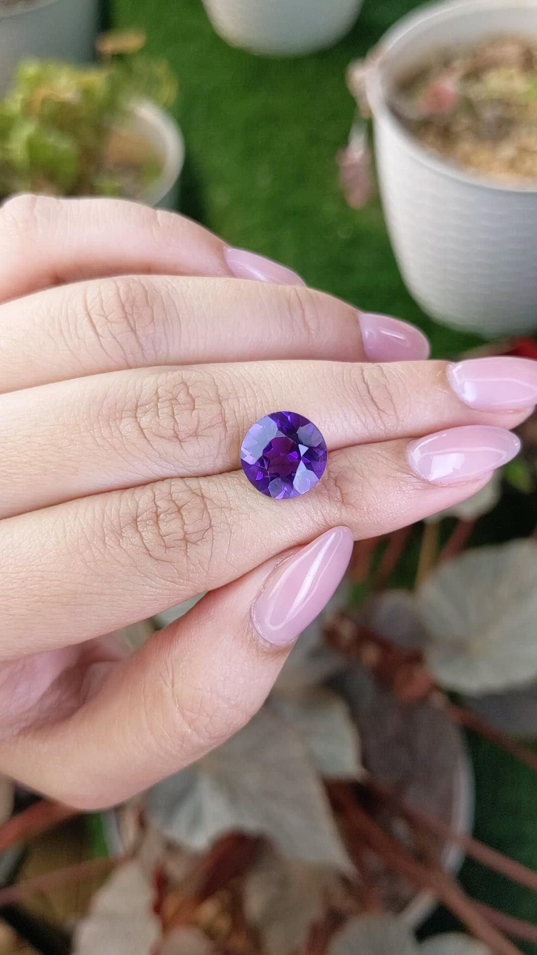 5.08 Ct. Purple Amethyst from Brazil Size Video