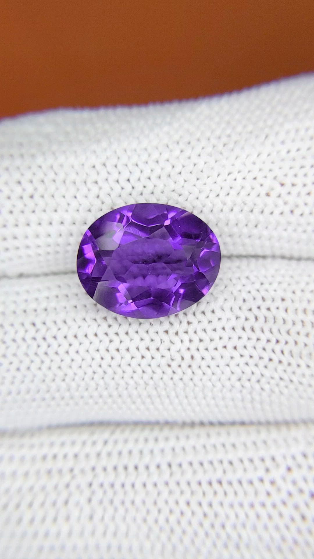 5.97 Ct. Purple Amethyst from Brazil Size Video