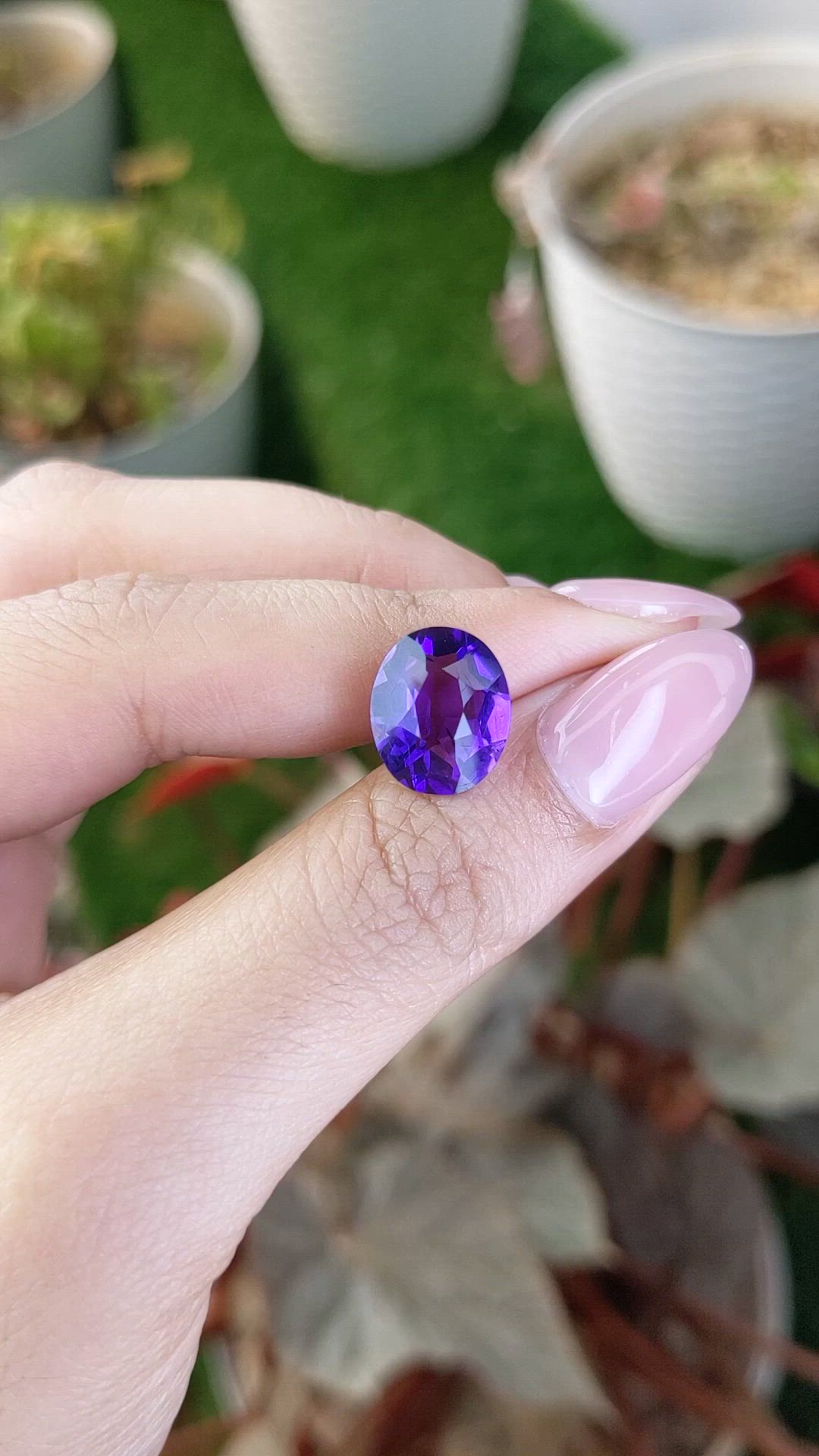 4.70 Ct. Purple Amethyst from Brazil Size Video