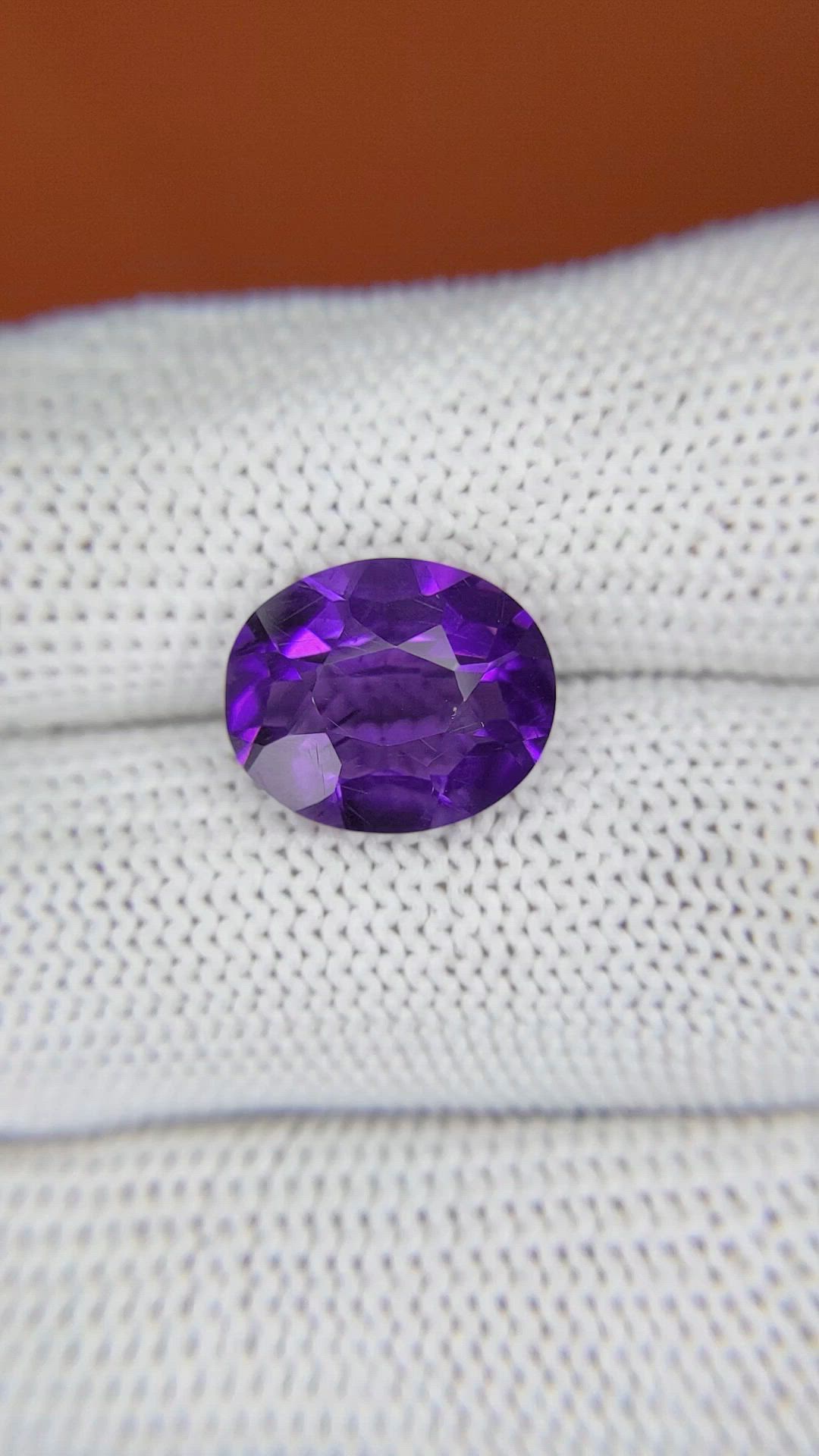 4.70 Ct. Purple Amethyst from Brazil Size Video