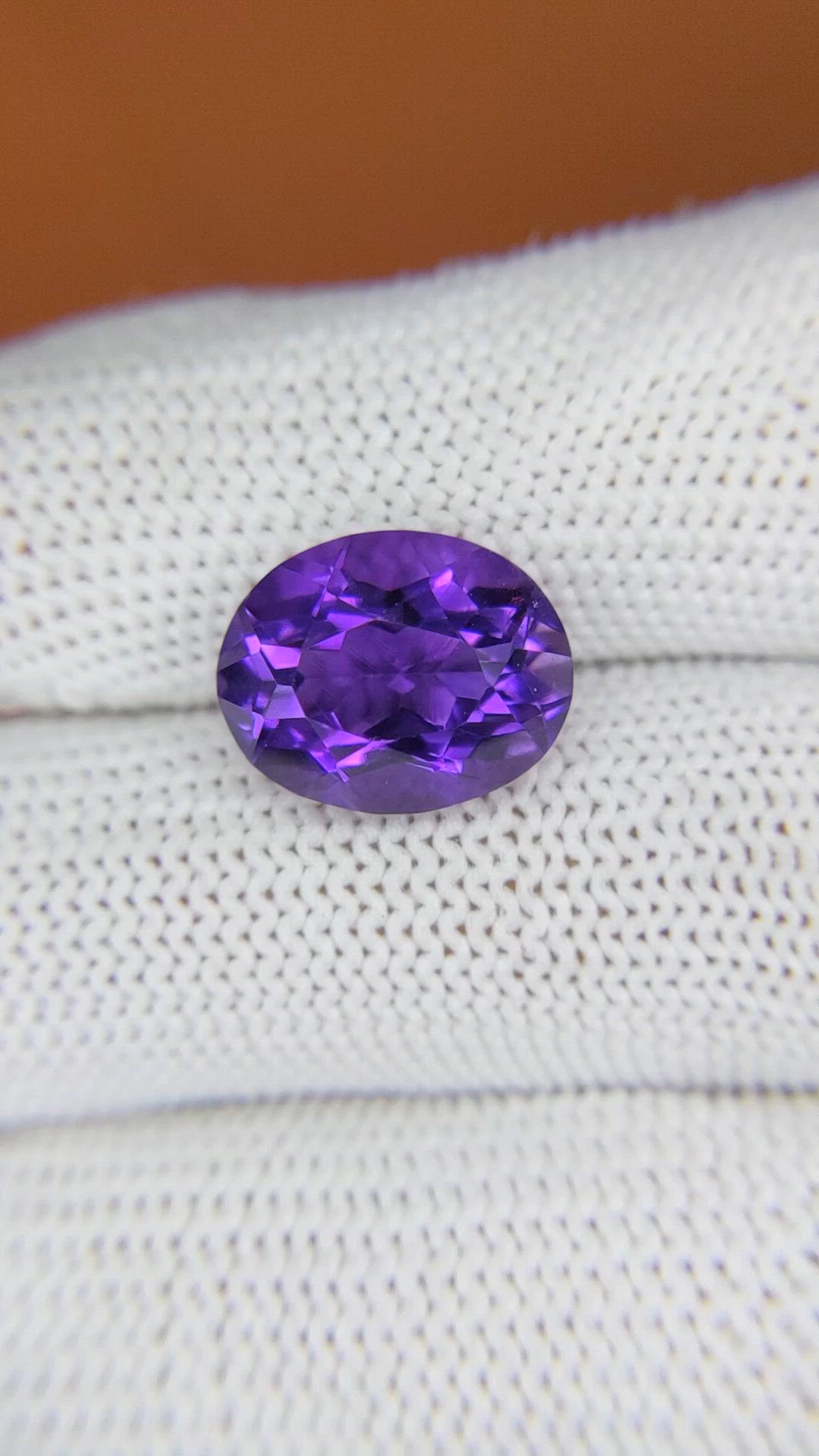 5.68 Ct. Purple Amethyst from Brazil Size Video