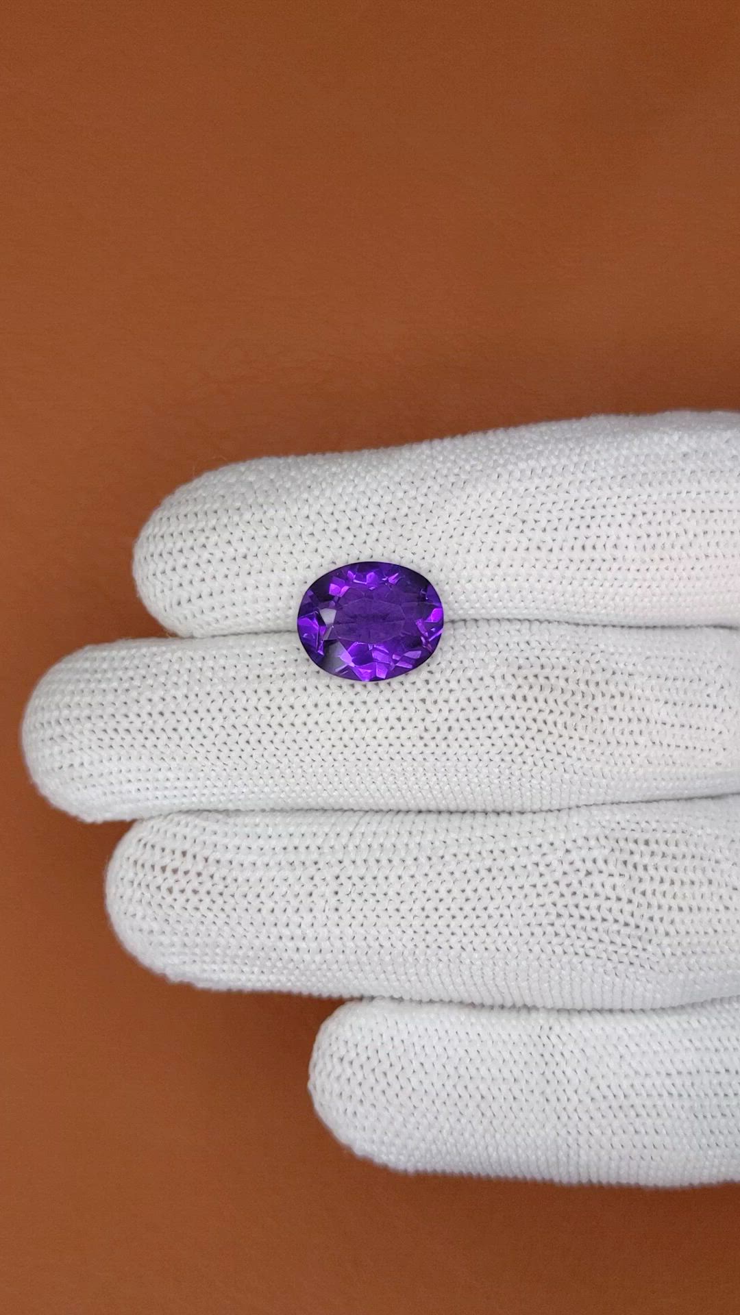 4.87 Ct. Purple Amethyst from Brazil Size Video