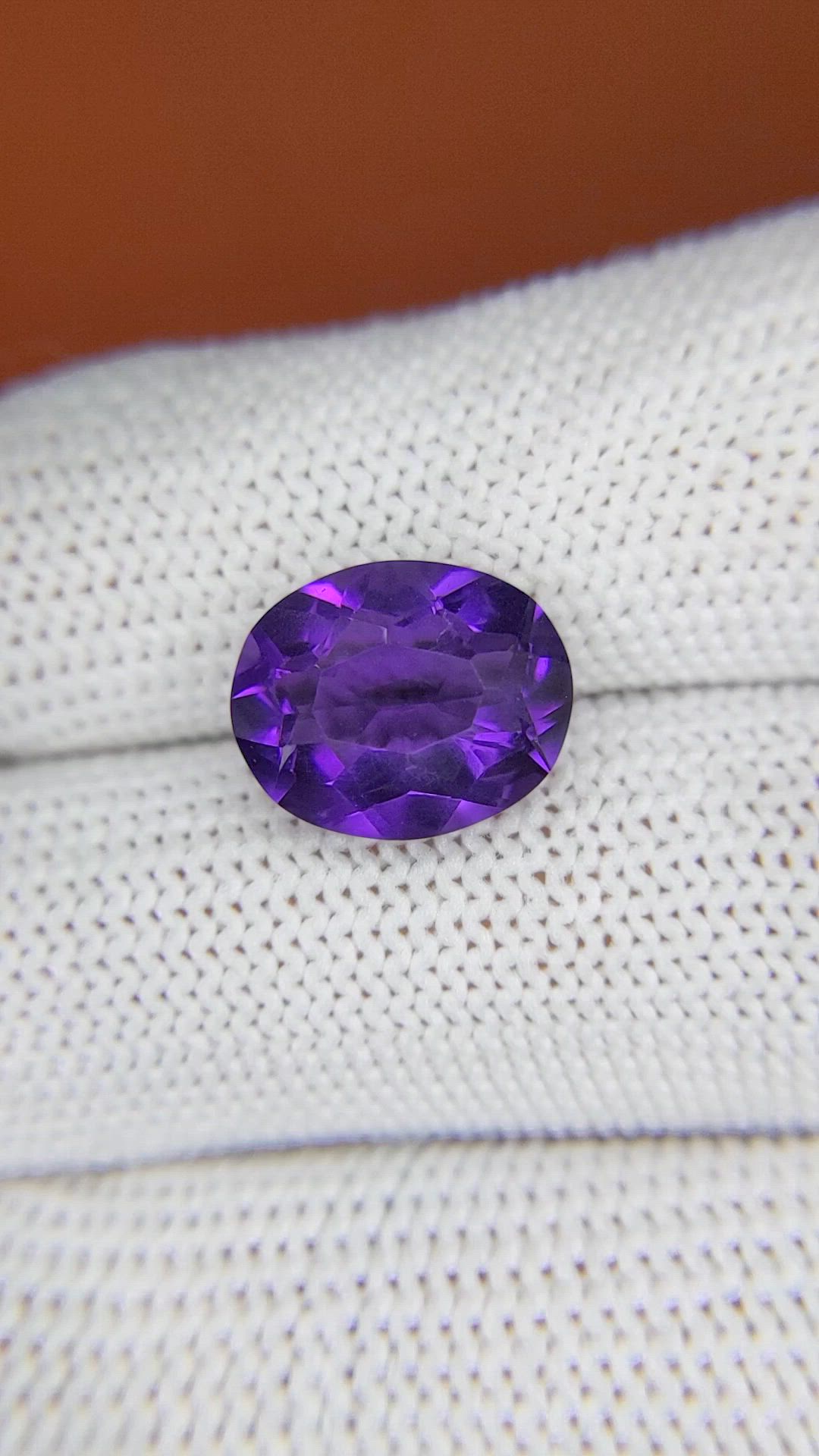 4.87 Ct. Purple Amethyst from Brazil Size Video