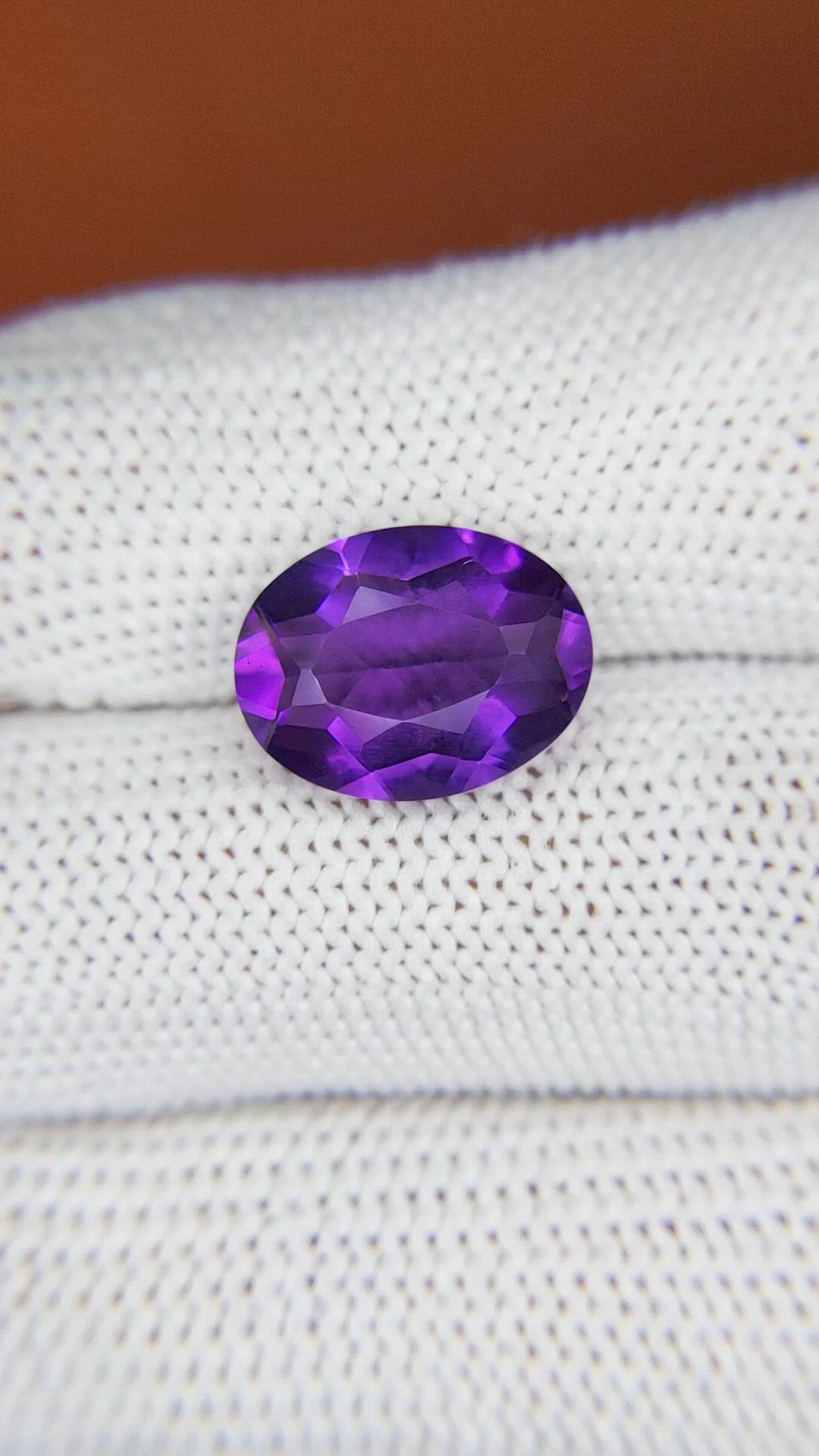 4.89 Ct. Purple Amethyst from Brazil Size Video