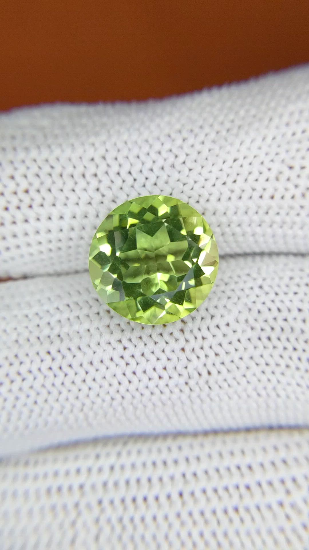 6.27 Ct. Yellowish Green Prasiolite from Brazil Size Video