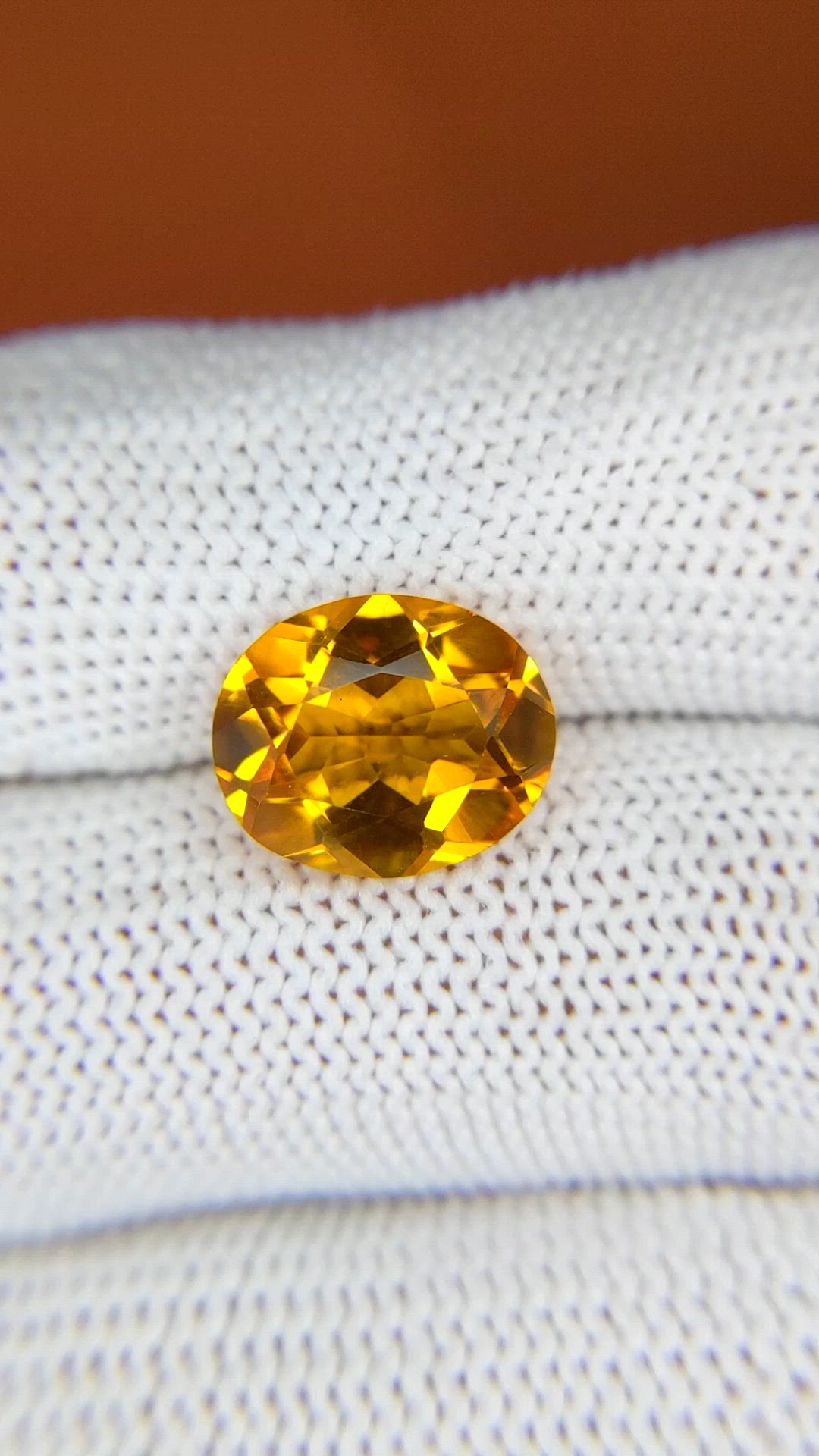 4.40 Ct. Yellow Citrine from Brazil Size Video